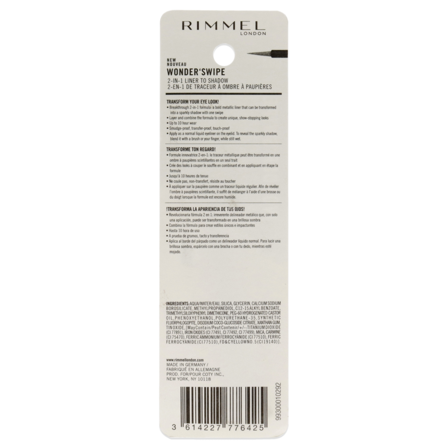 Wonder Swipe 2-in-1 Liner to Shadow - 002 Instafamous by Rimmel London for Women - 0.058 oz Eyeliner