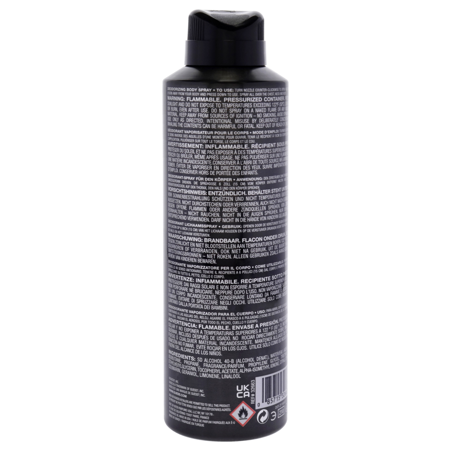 Devinez Uomo par Guess pour hommes - vaporisateur corporel 6&nbsp;oz