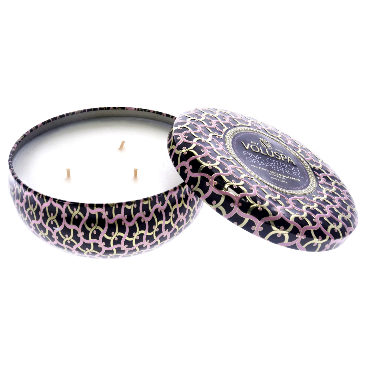 3 Wick Decorative Tin Candle - Pink Citron Grapefruit 340g/12oz