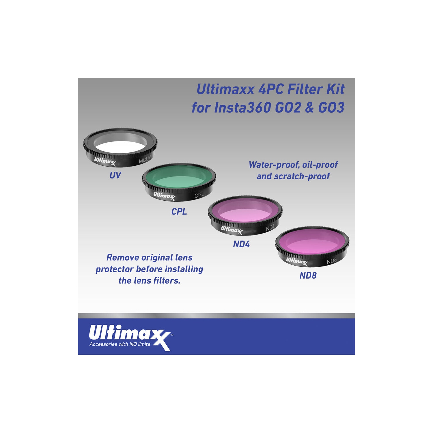 Caméra d'action étanche GO 3 de Insta360 GO3 - Ensemble d'accessoires pour 10PC