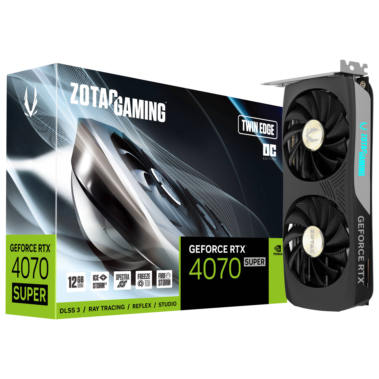 ZOTAC Gaming GeForce RTX 4070 SUPER Twin Edge OC 12GB GDDR6X Video Card