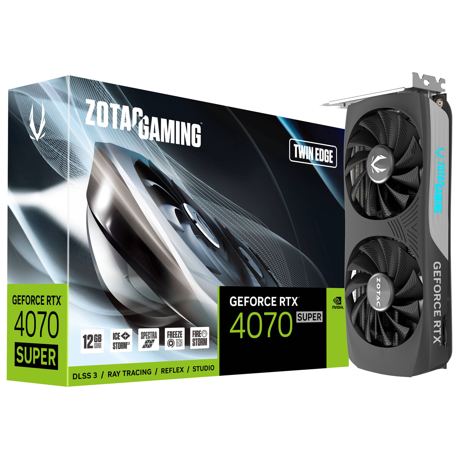 ZOTAC Gaming GeForce RTX 4070 Super Twin Edge 12GB GDDR6X Video Card