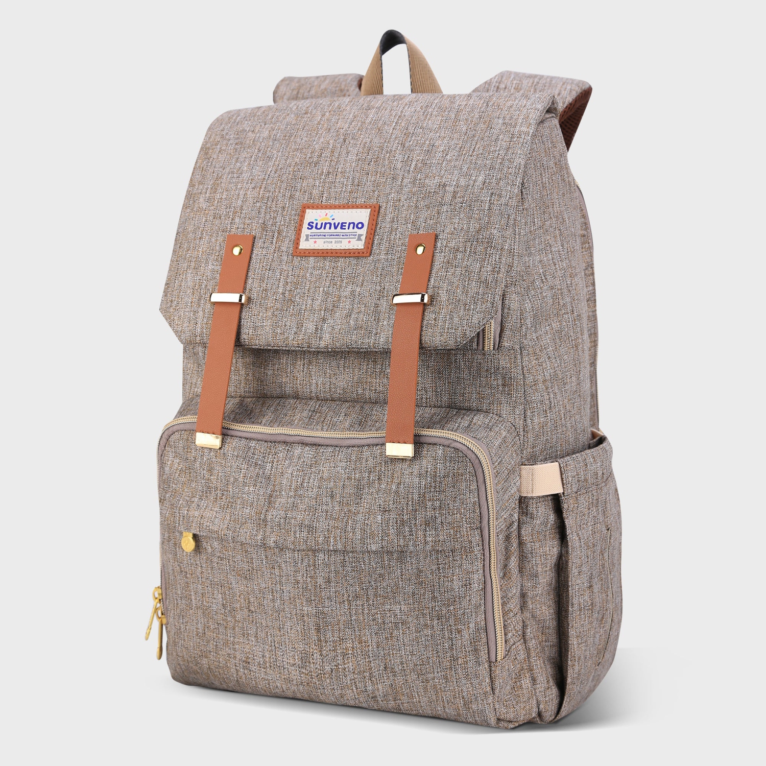 Sunveno Canvas Diaper Bag Backpack
