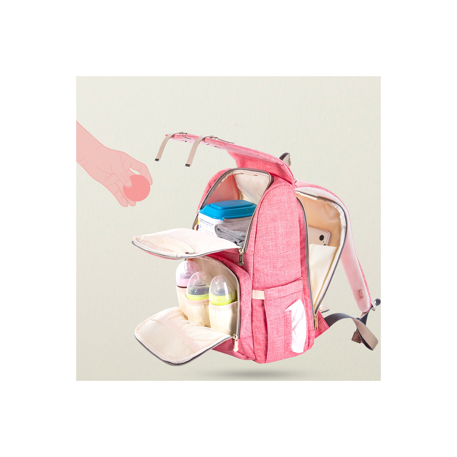 Sunveno Canvas Diaper Bag Backpack