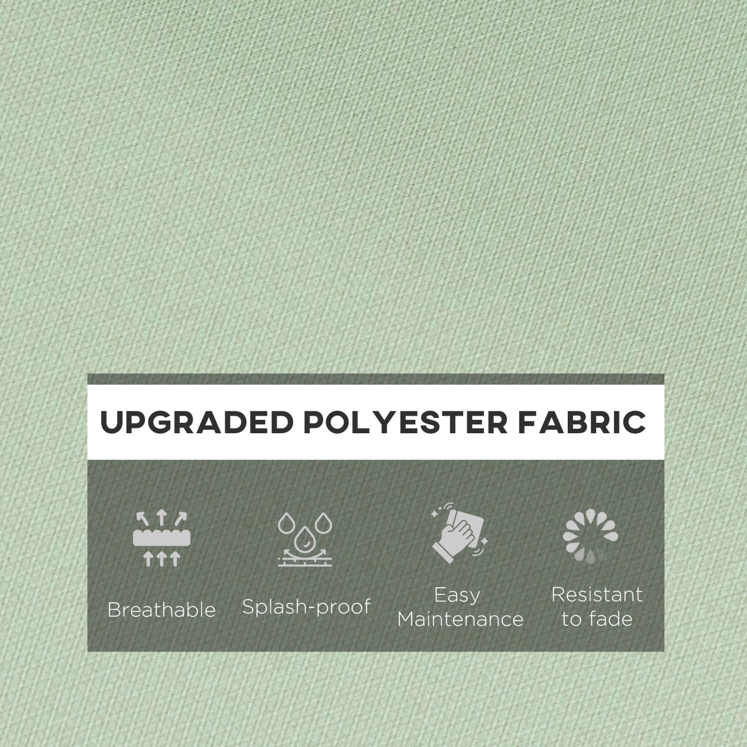 Ensemble de 2 coussins de chaise de jardin Outsunny, ensemble de coussins de rechange de dossier et de siège pour meubles de jardin d'intérieur et