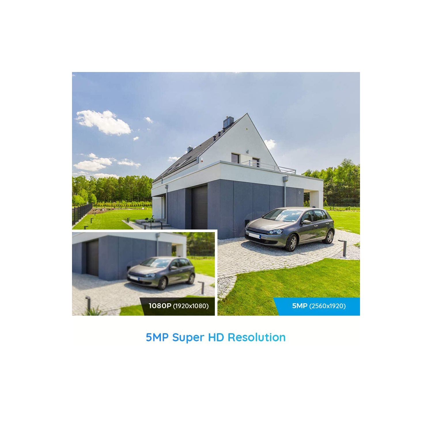 Reolink 5MP 8-Channel PoE Security Camera System, 2TB HDD Built-in, Person/Vehicle Detection