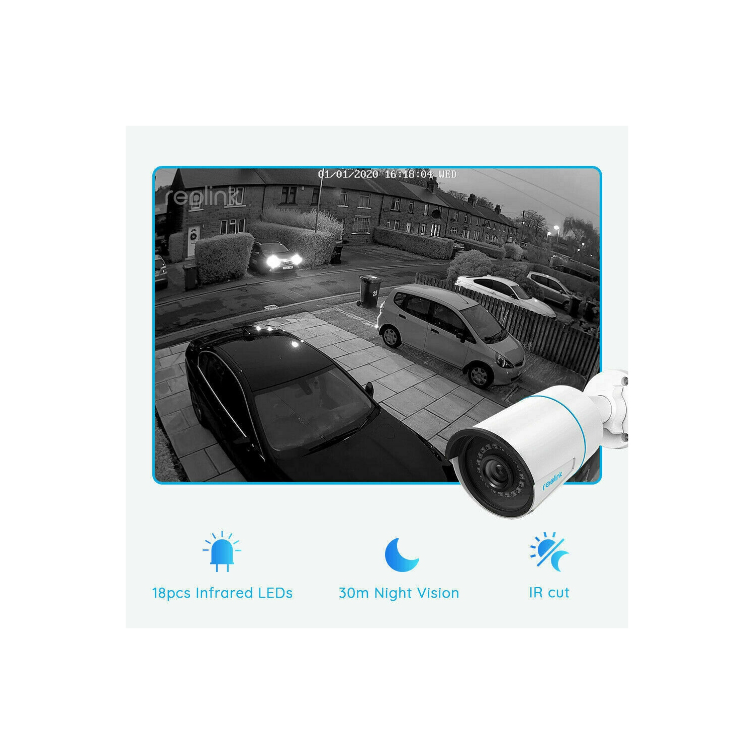 Reolink 5MP 8-Channel PoE Security Camera System, 2TB HDD Built-in, Person/Vehicle Detection