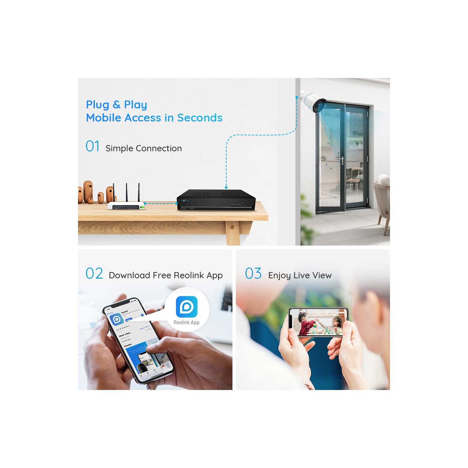 Reolink 5MP 8-Channel PoE Security Camera System, 2TB HDD Built-in, Person/Vehicle Detection