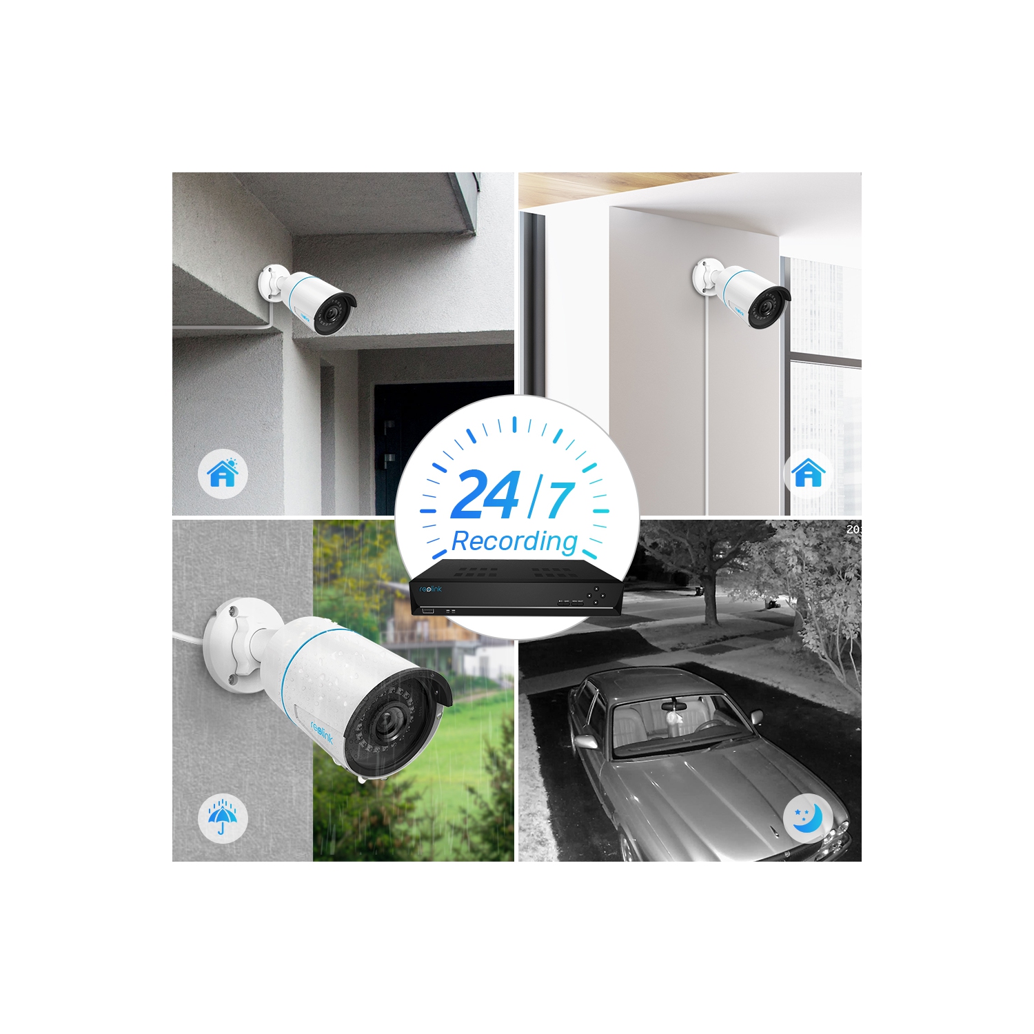 Reolink 5MP 8-Channel PoE Security Camera System, 2TB HDD Built-in, Person/Vehicle Detection