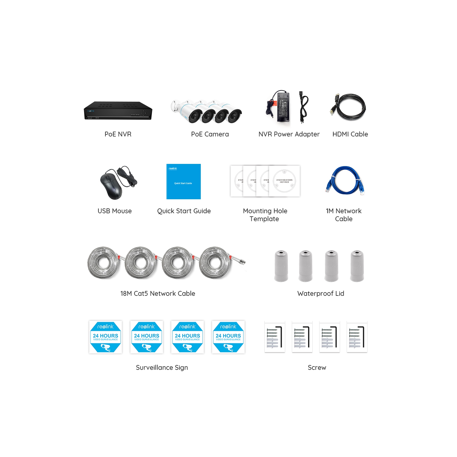 Reolink 5MP 8-Channel PoE Security Camera System, 2TB HDD Built-in, Person/Vehicle Detection