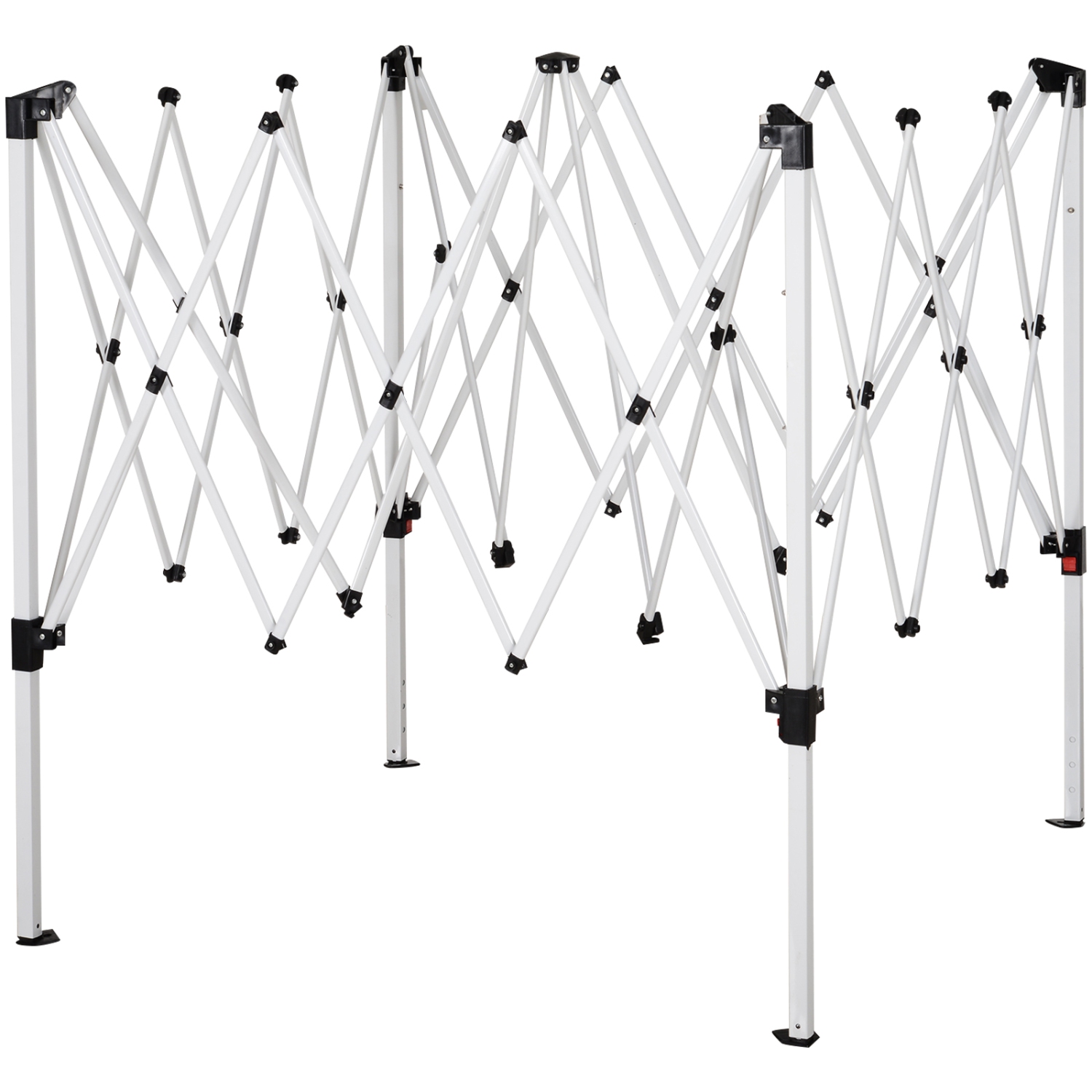 Outsunny 8' x 8' Pop Up Canopy with Inclined Legs, Outdoor Folding Tent, Portable Garden Party Gazebo with Carrying Bag for Camping, Party, Picnic,