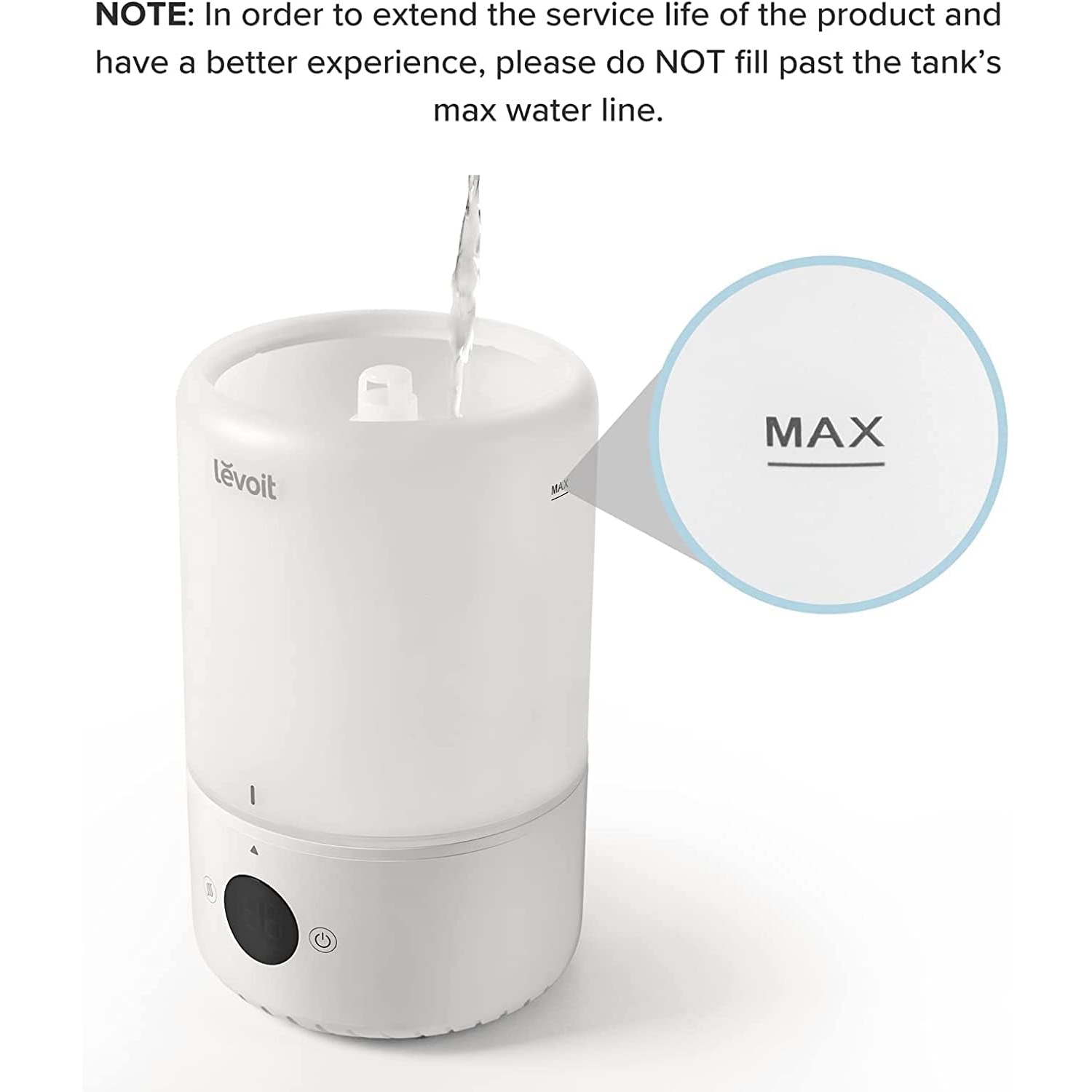 LEVOIT Humidifiers for Bedroom, Smart WiFi Alexa Control, Top Fill Cool Mist for Baby Nursery and Plants with Essential Oil Diffuser,