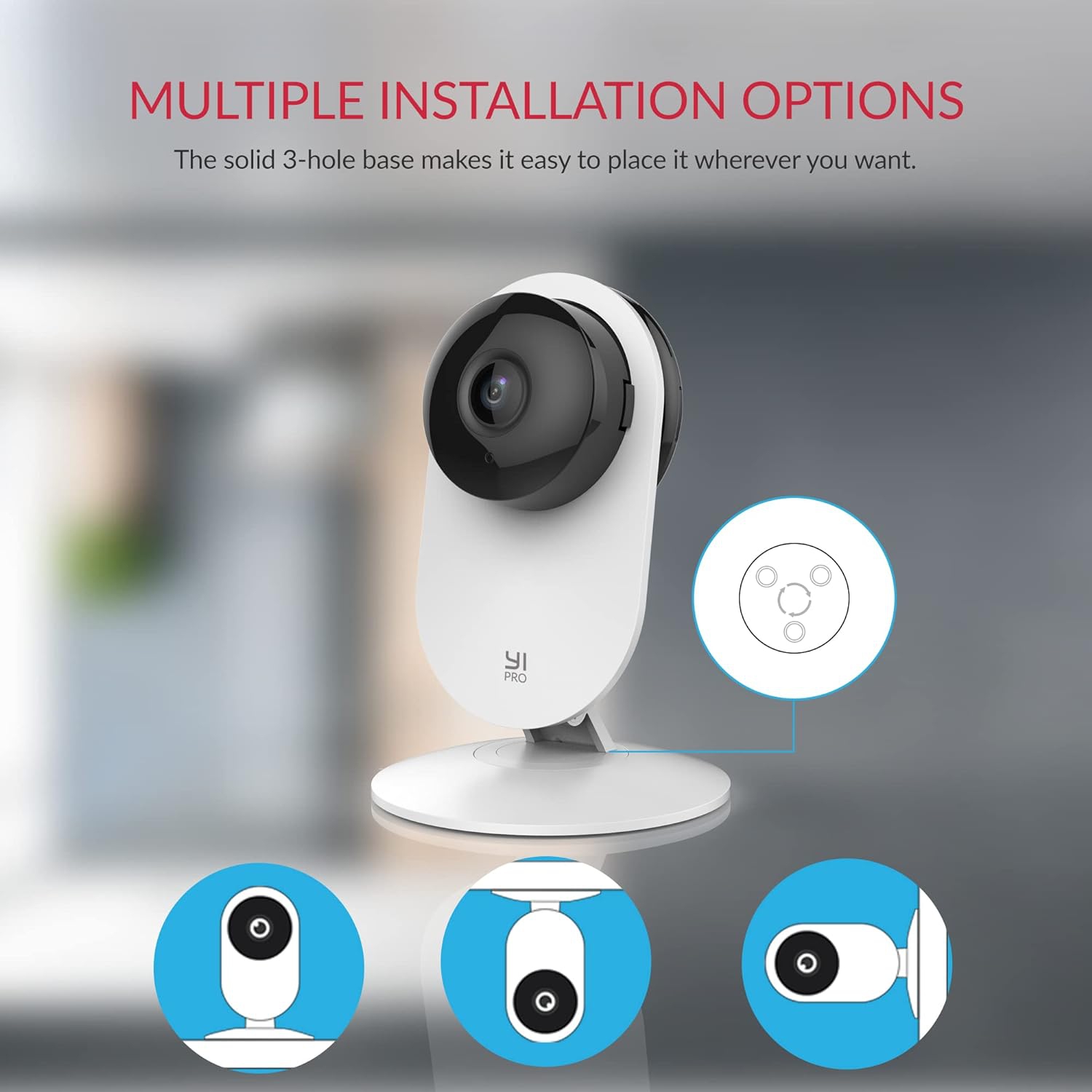 YI 4pc Security Home Camera, 1080p WiFi Smart Indoor Nanny IP Cam with Night Vision, 2-Way Audio, Motion Detection, Phone App, Pet Cat Dog Cam -