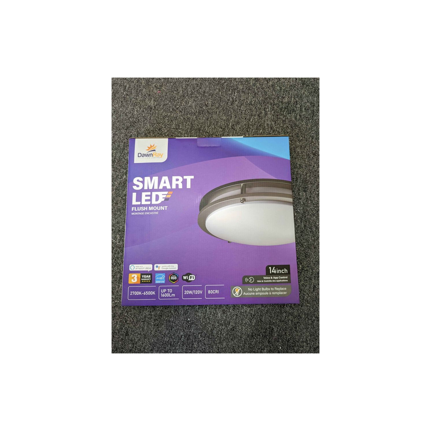 NTI 14" DOUBLE RING- LED FLUSH MOUNT- MOTION SENSOR