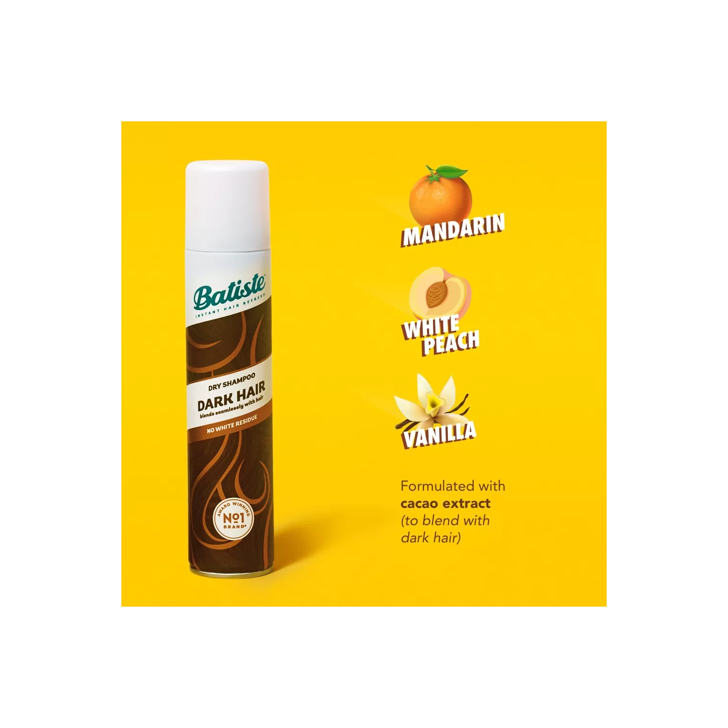 Shampooing sec Batiste brun foncé - 3,81&nbsp;oz, paq./2