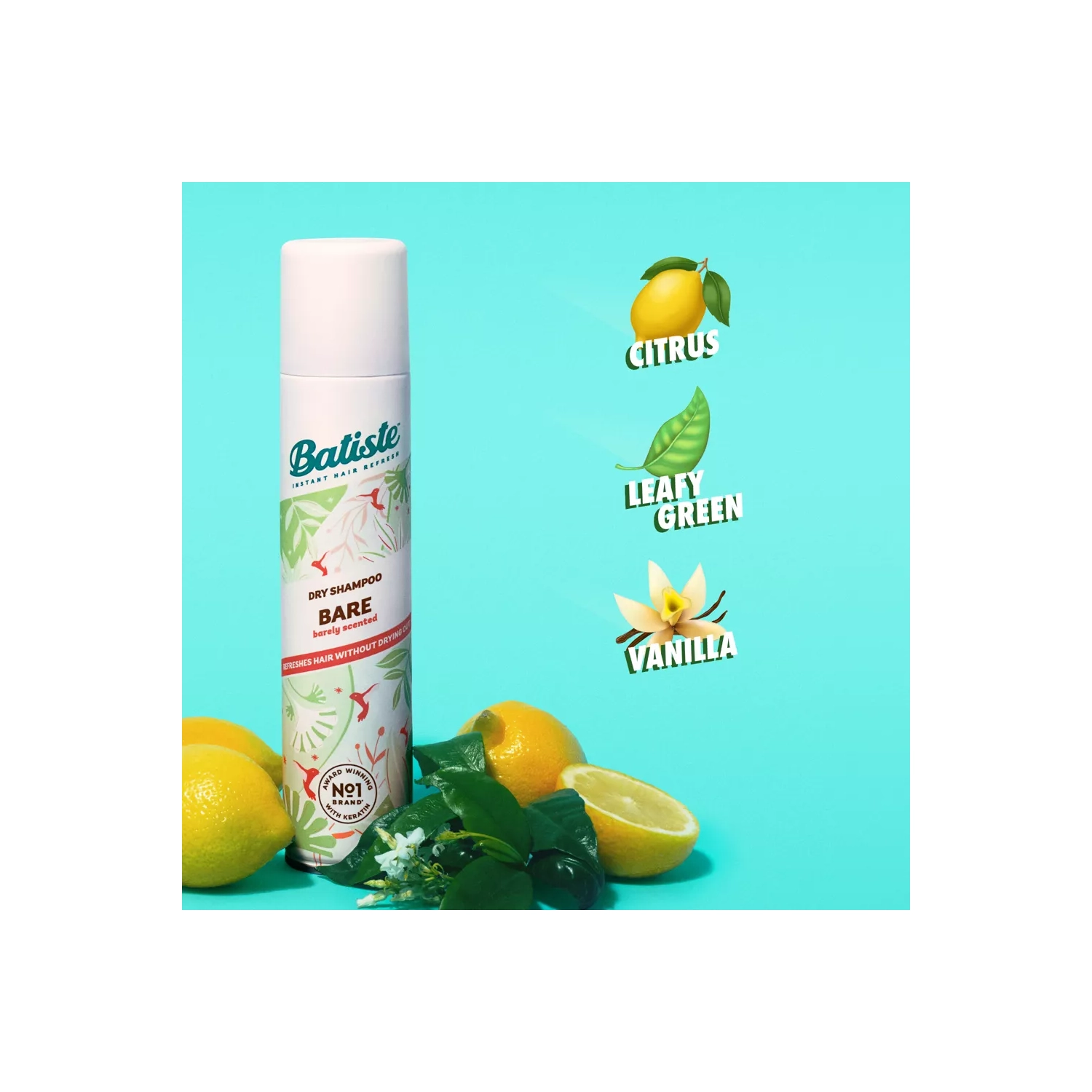 Batiste Bare Dry Shampoo Barely Scented, 5.71 oz, 2-Pack