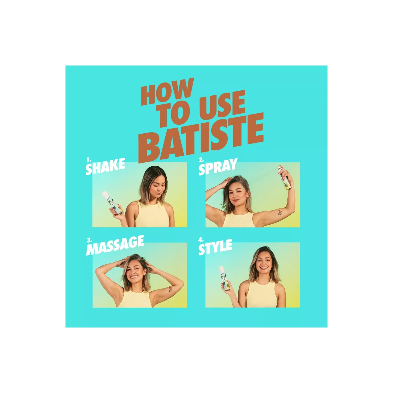 Batiste Dark Brown Dry Shampoo - 5.71oz, 2 Pack