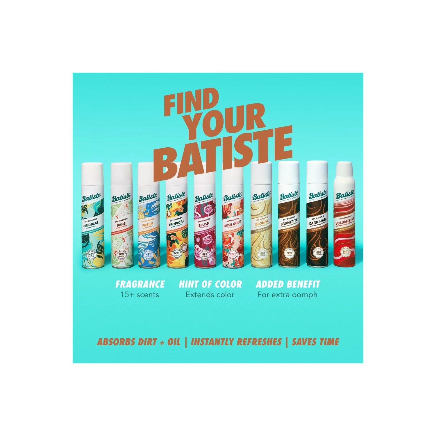 Batiste Dark Brown Dry Shampoo - 5.71oz, 2 Pack