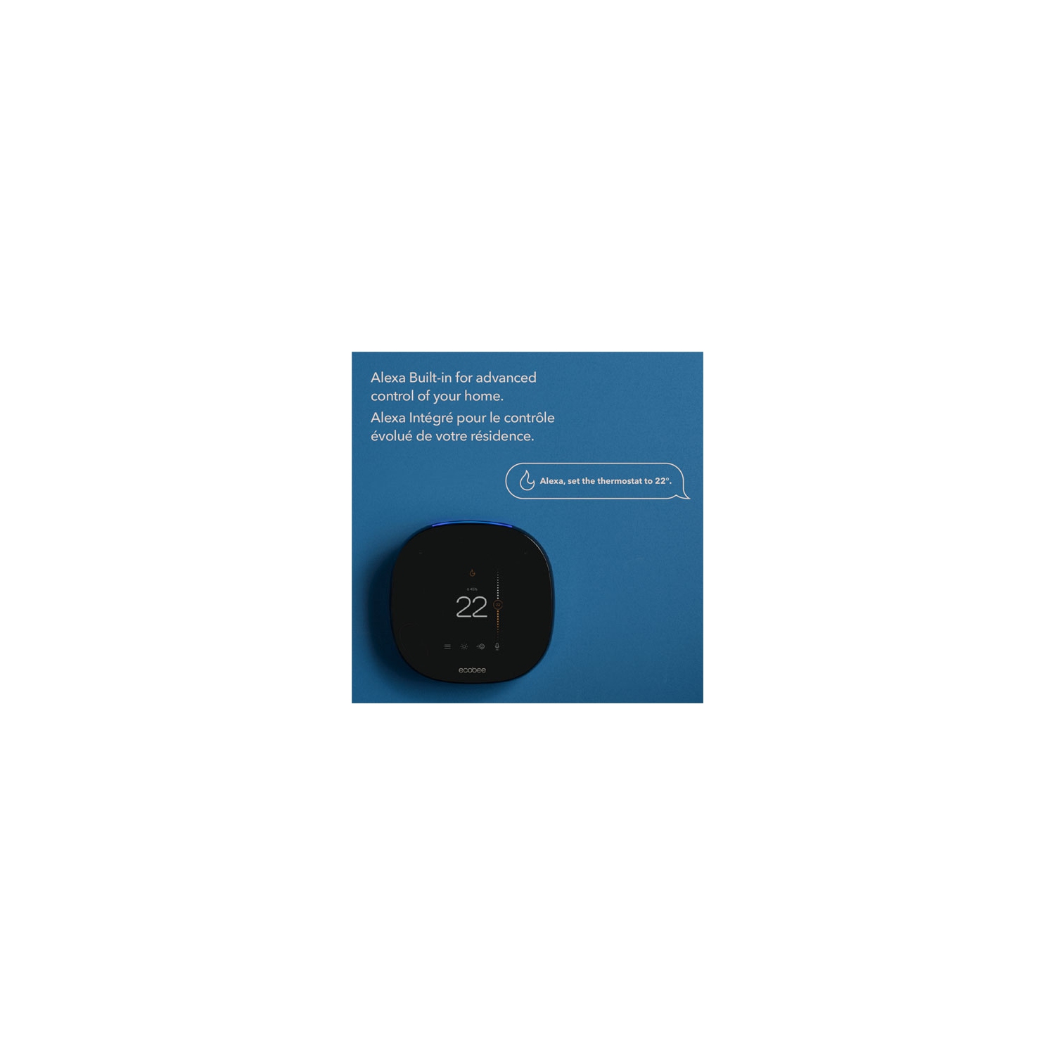ecobee Smart Thermostat and Smart Sensor - Voice Control
