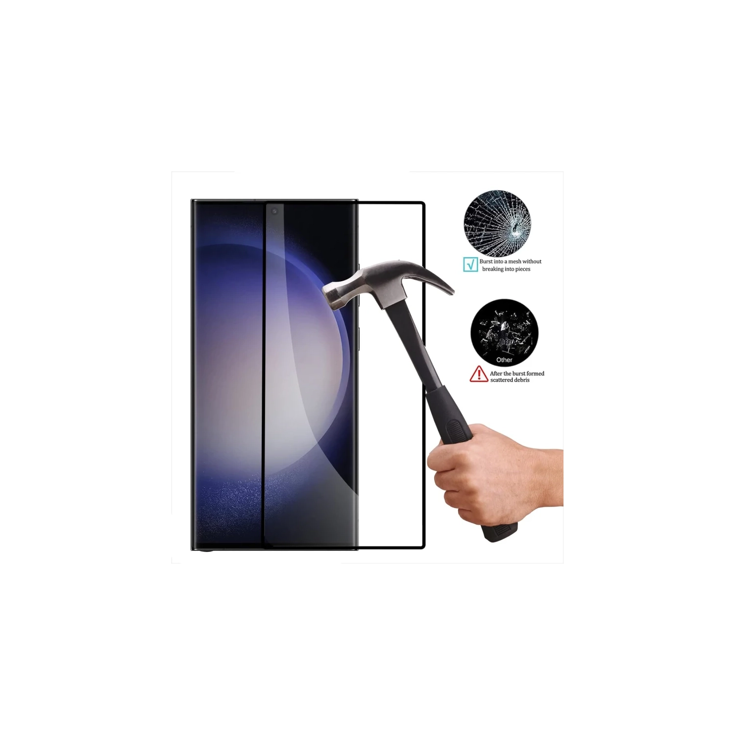 Protecteur d'écran pour Galaxy S24 de Samsung - Paquet de 2, dureté 9H, résistance aux rayures, verre trempé, clarté HD, écran tactile sensible,