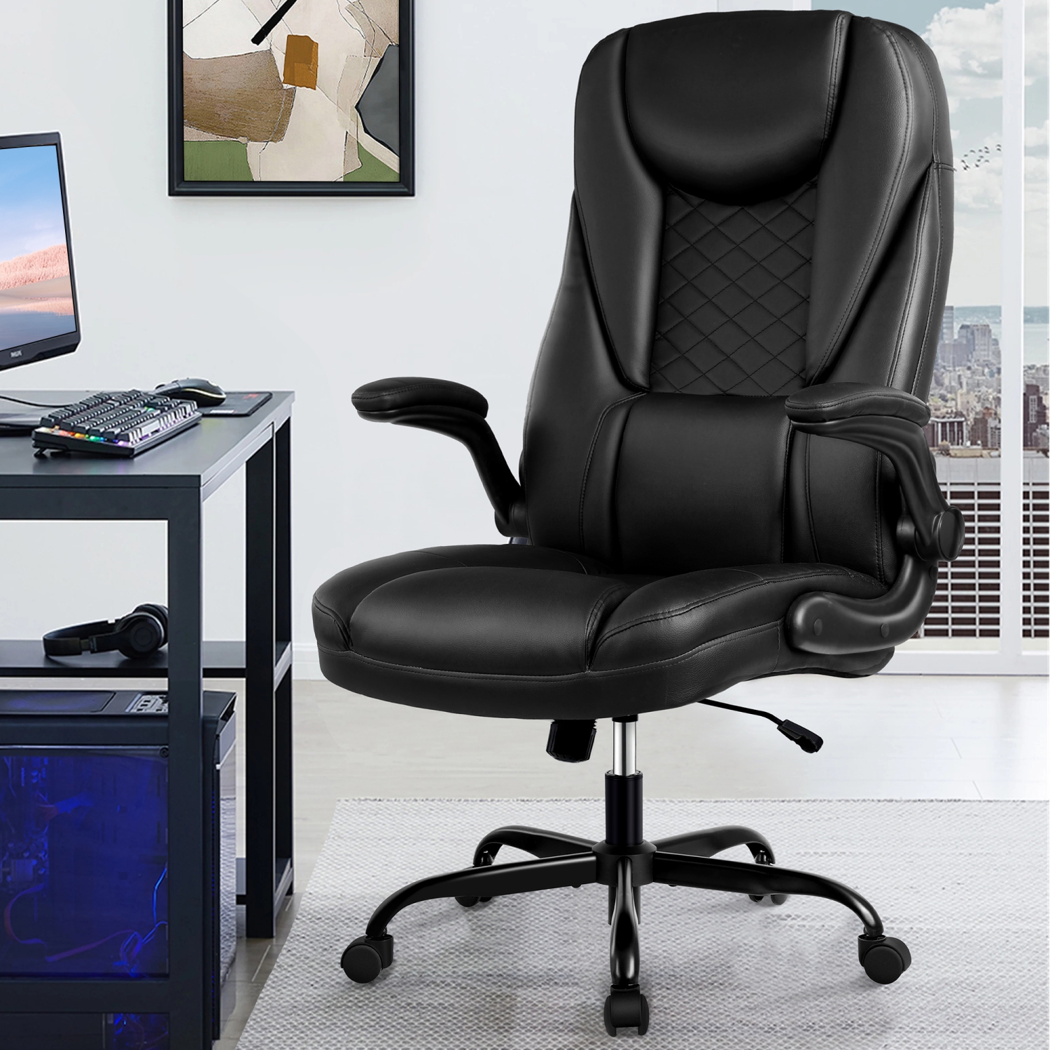 Ergonomic Office Chair, Executive Leather Chair, Big and Tall with
