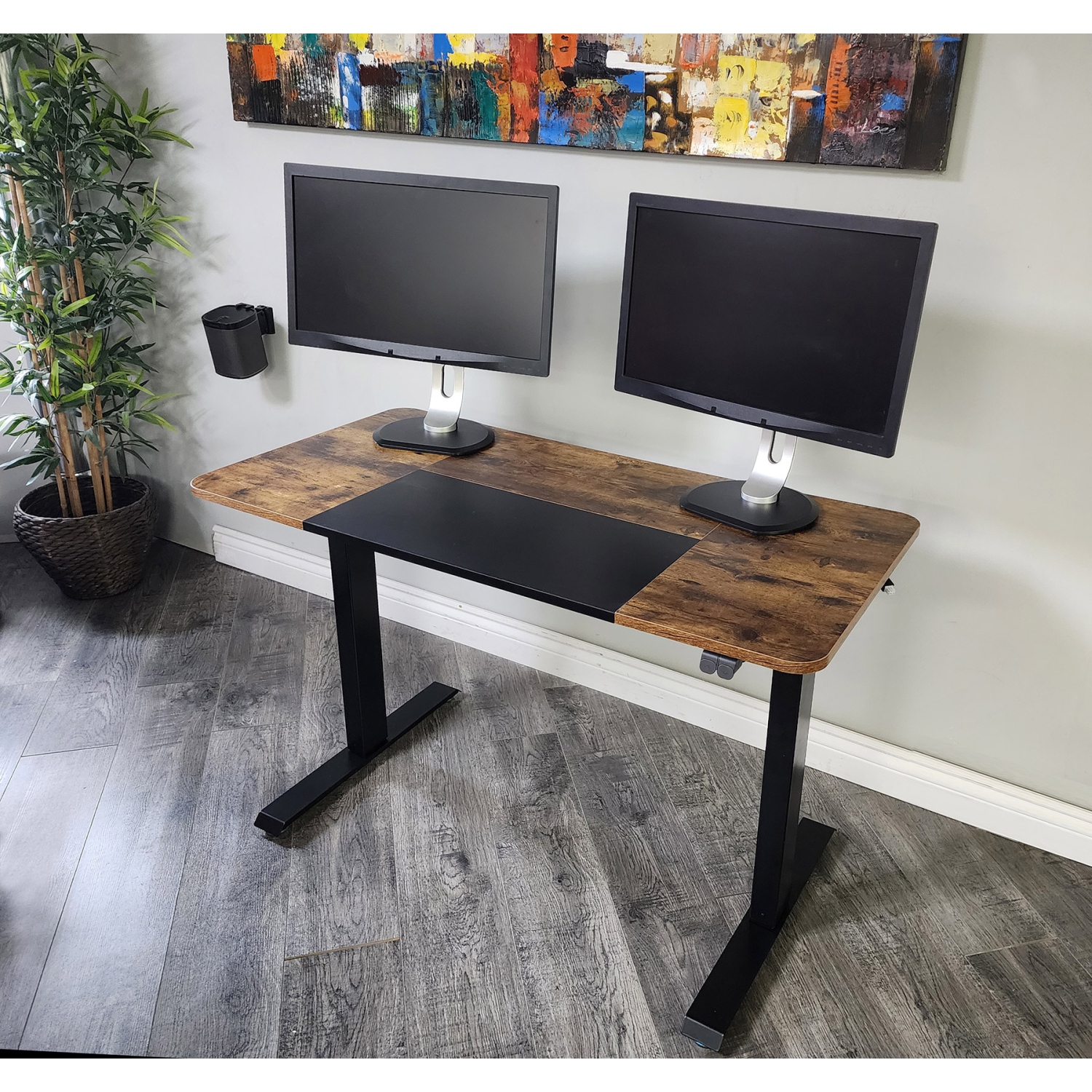 Boost FS-OD48M Floor Standing 47" Wide Four Panel Motorized Height Adjustable Office Desk