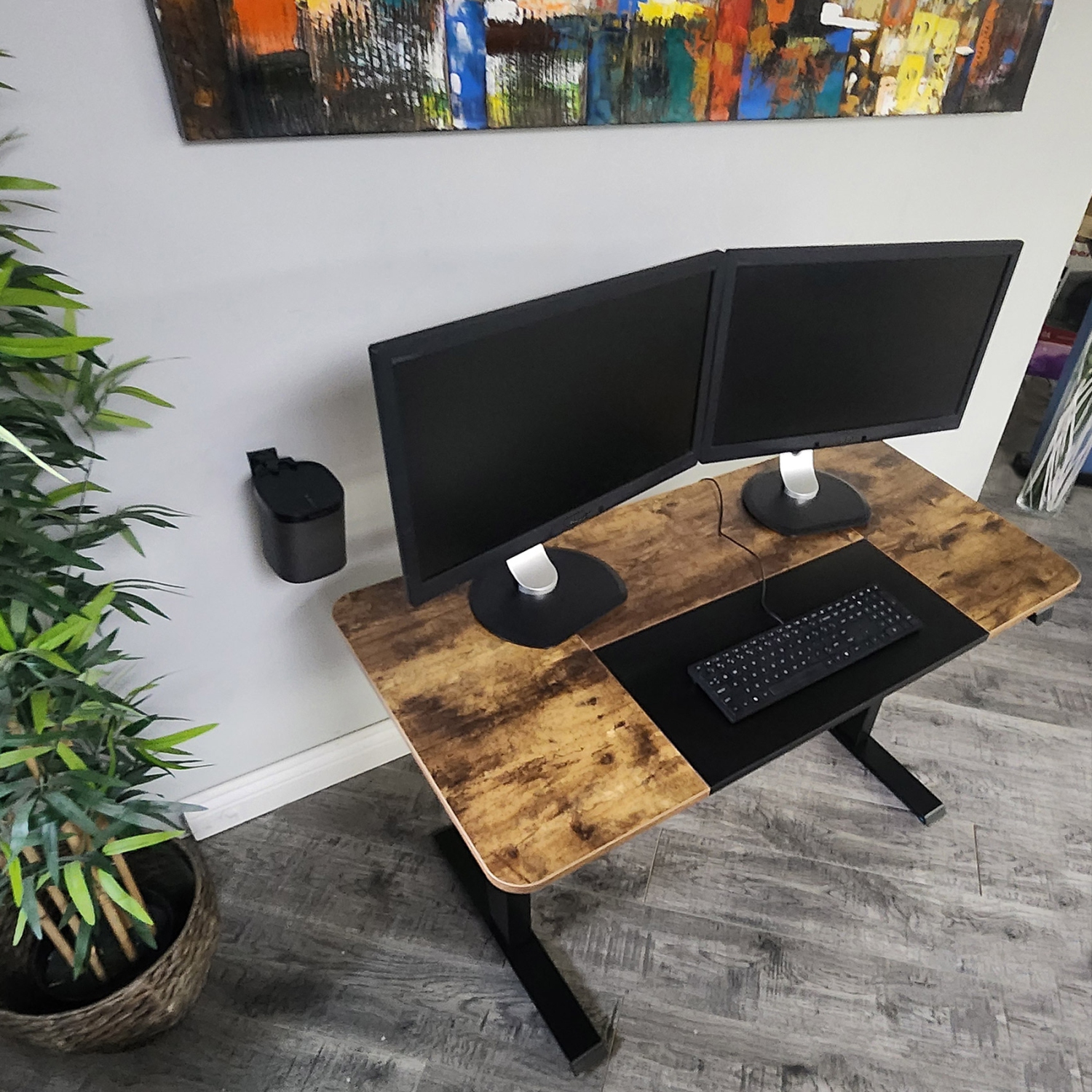 Boost FS-OD48M Floor Standing 47" Wide Four Panel Motorized Height Adjustable Office Desk