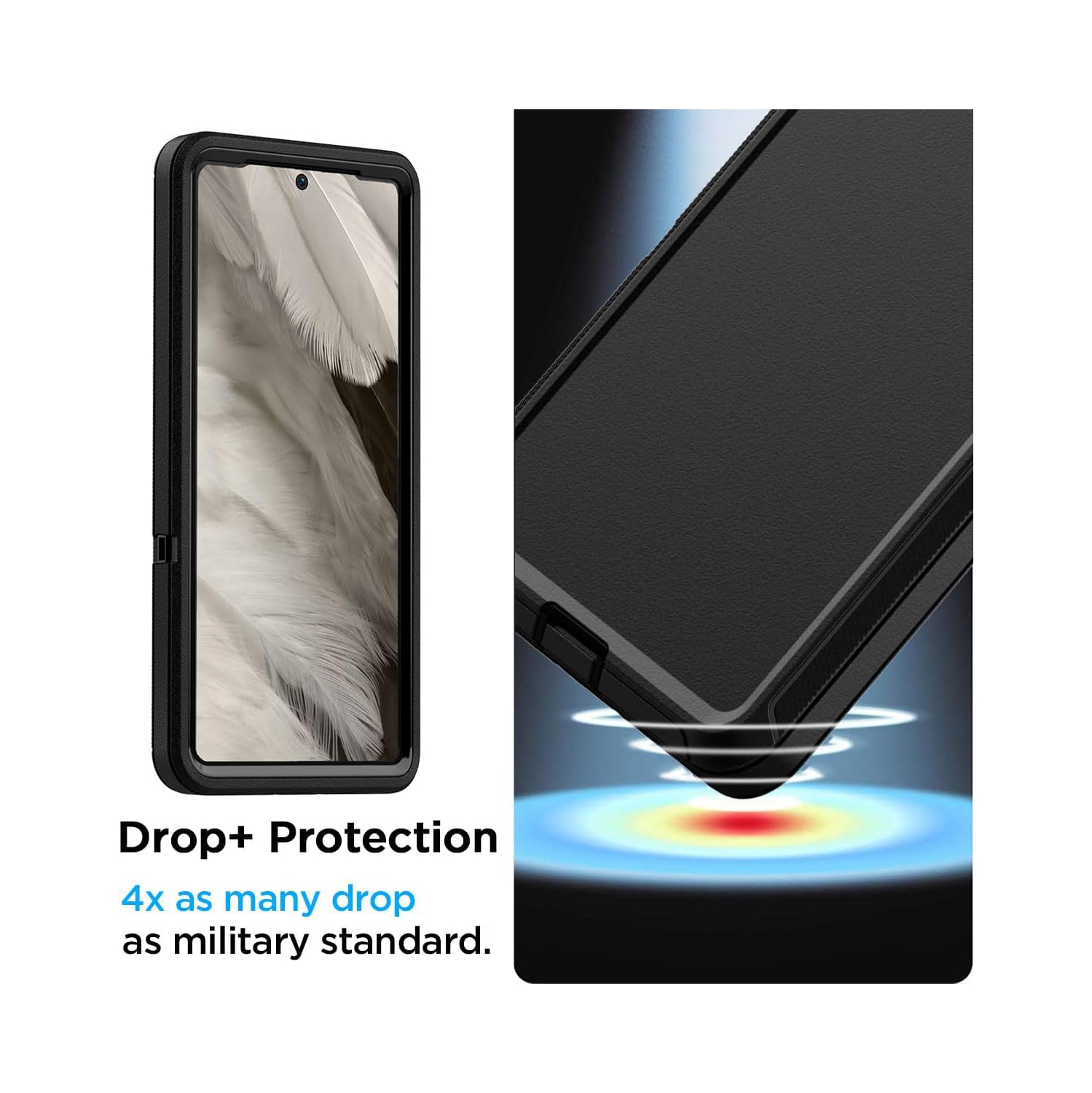 [CSmart] Triple 3 Layers Shockproof Heavy Duty Defender Hard Case for Google Pixel 8 Pro, Black