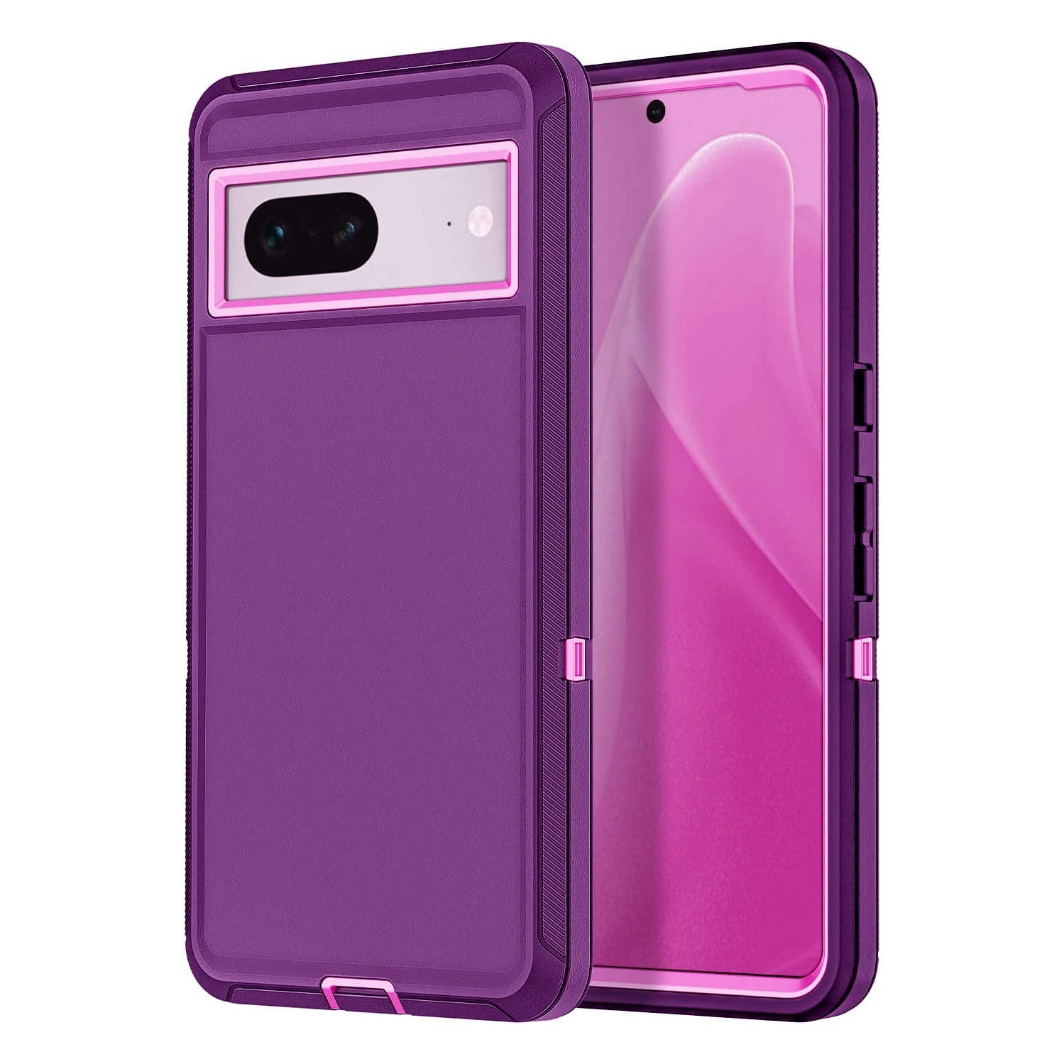 [CSmart] Étui rigide robuste antichoc à trois couches de 3 pour Pixel 8 Pro de Google, violet