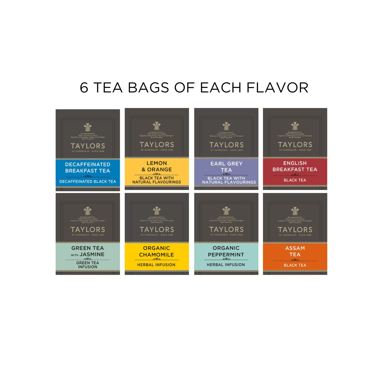 Taylors of Harrogate Assorted Specialty Teas Box, Classic Tea Variety Box,