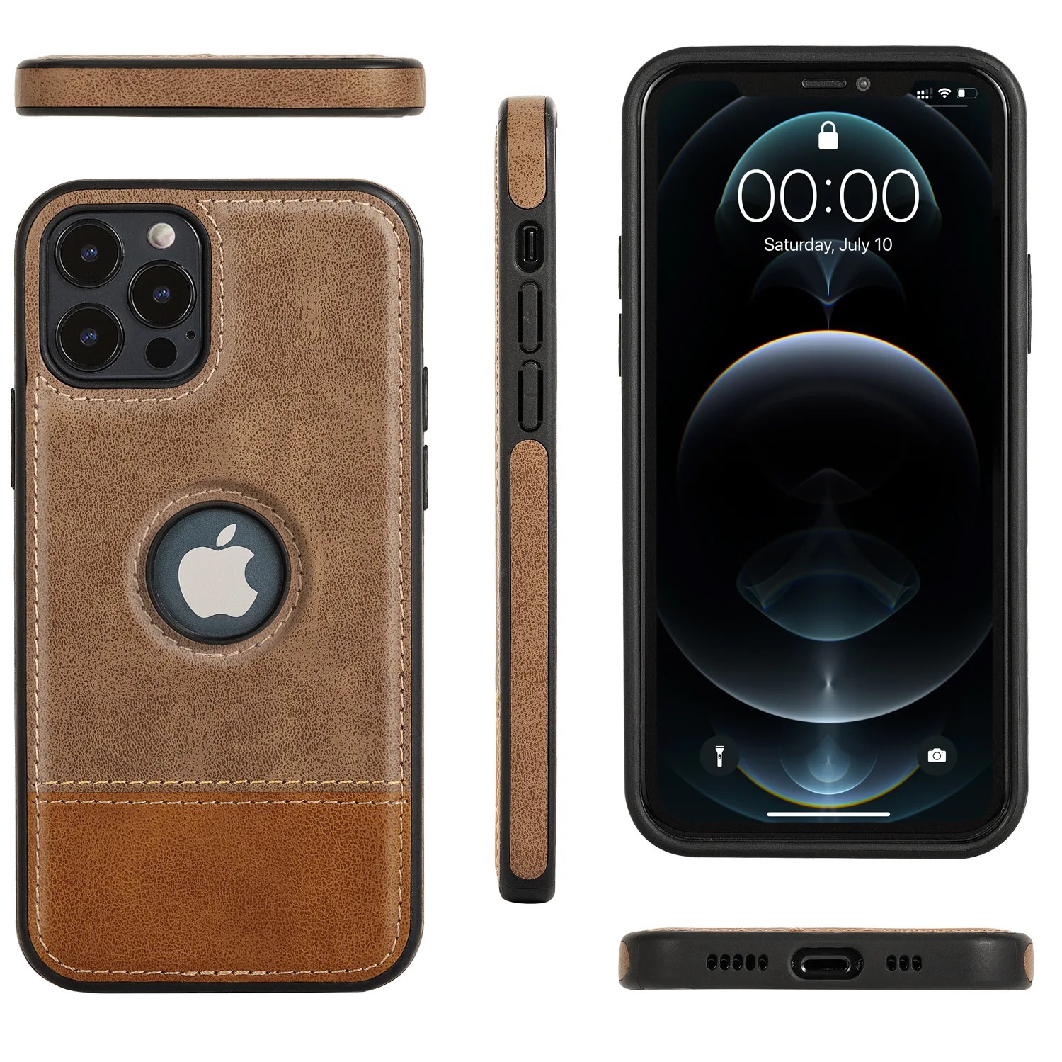 Unique Design Luxury Leather Business Phone Case for iPhone 12 PRO MAX, Anti-Slip Scratch Resistant Ultra Slim Protective Case-FREE SHIPPING