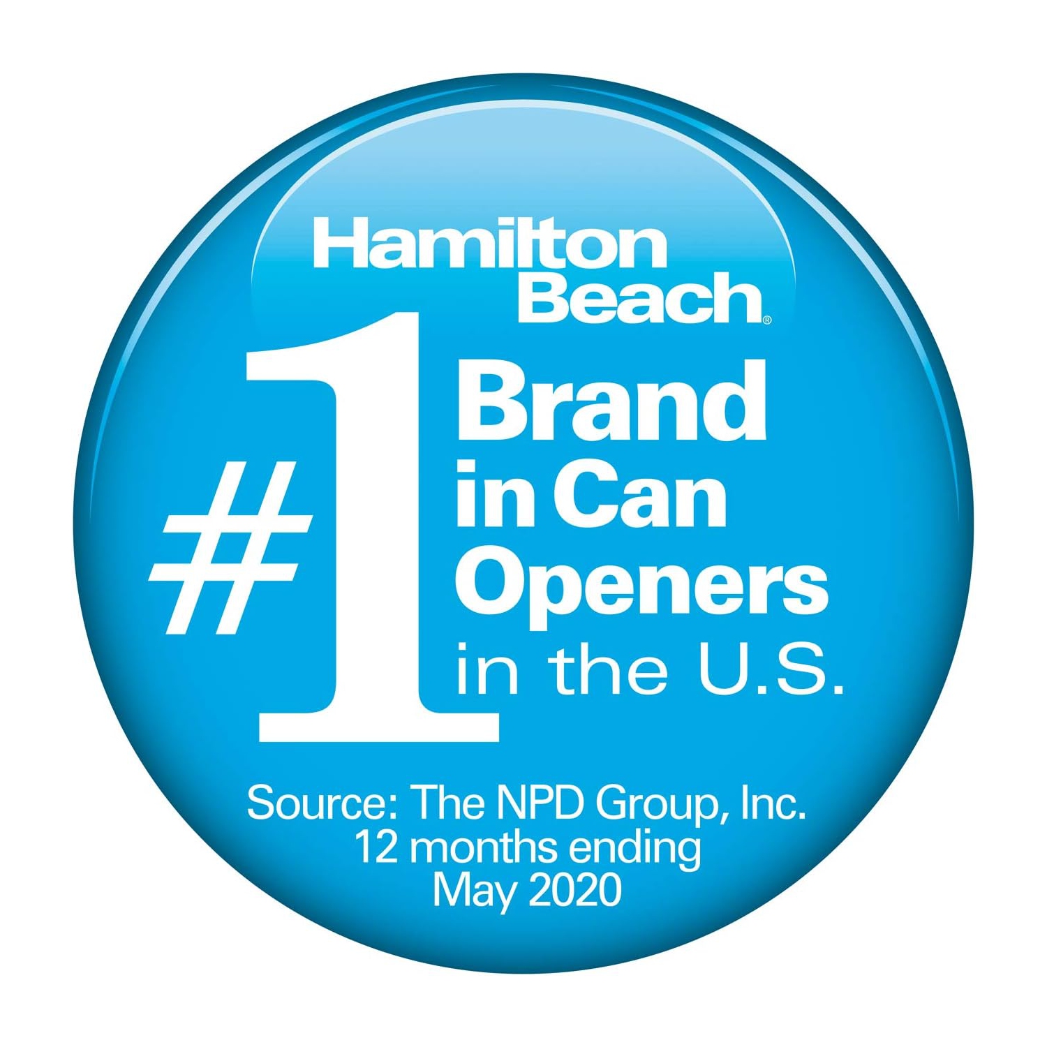 Hamilton Beach Smooth Touch Electric Automatic Can Opener with Easy Push Down Lever, Opens All Standard-Size and Pop-Top Cans, Extra Tall, Black and