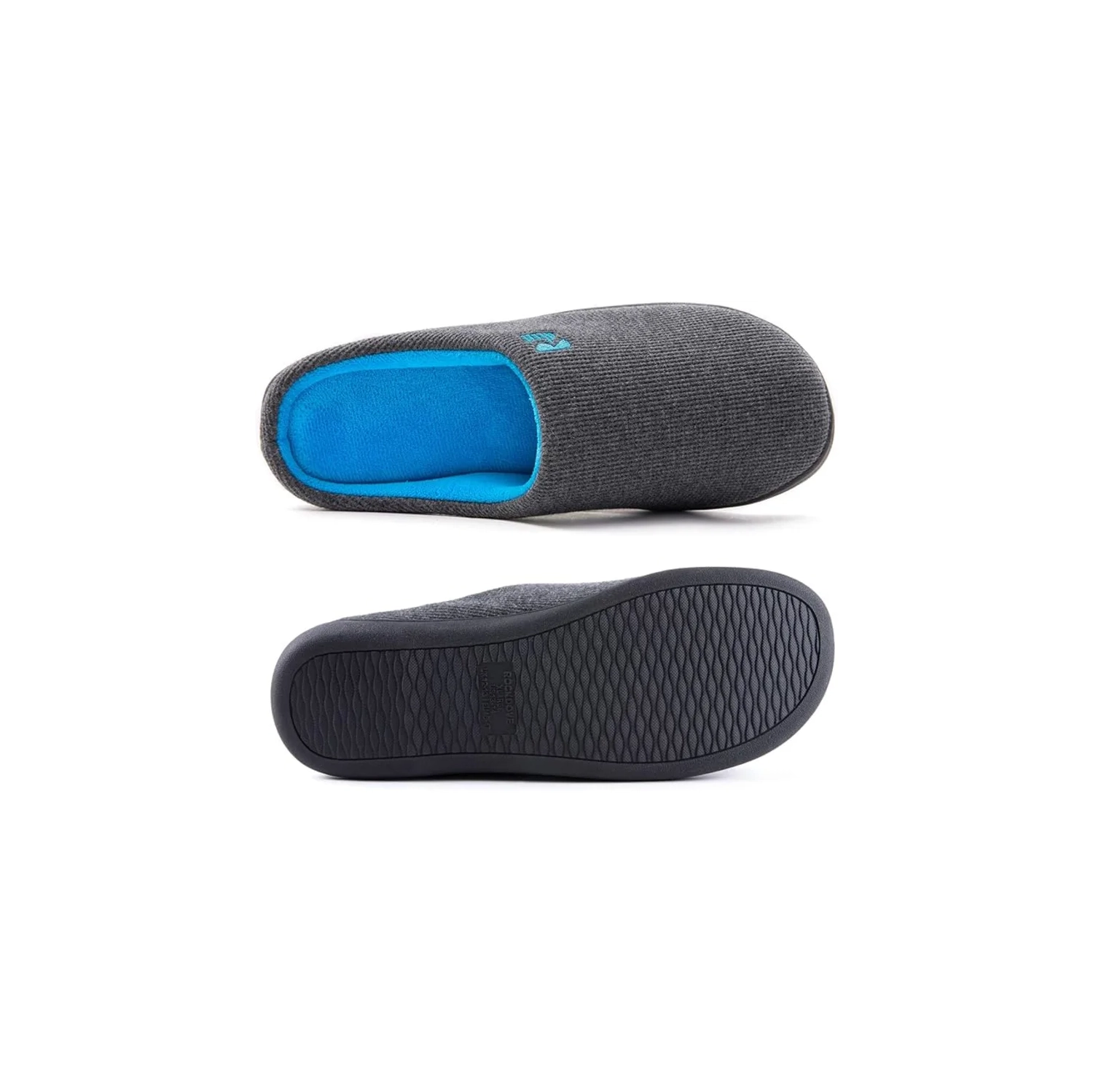 Pantoufles originales en mousse à mémoire deux tons pour hommes – pantoufles d'intérieur confortables et élégantes. Taille : 9-10