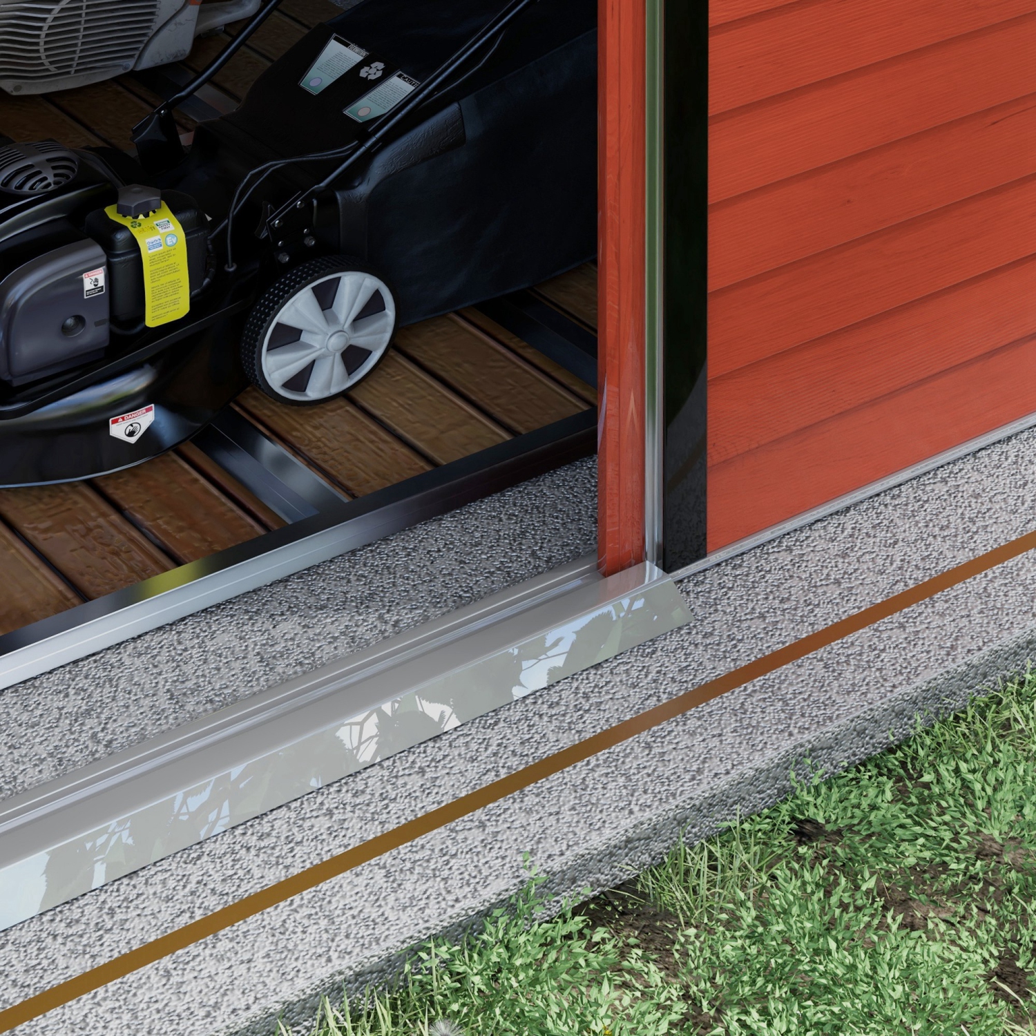 Outsunny 8' x 7' Outdoor Storage Shed, Easy to Assemble, Upgraded Galvanized Metal Garden Shed with Lockable Doors, Floor Frame and Gloves for