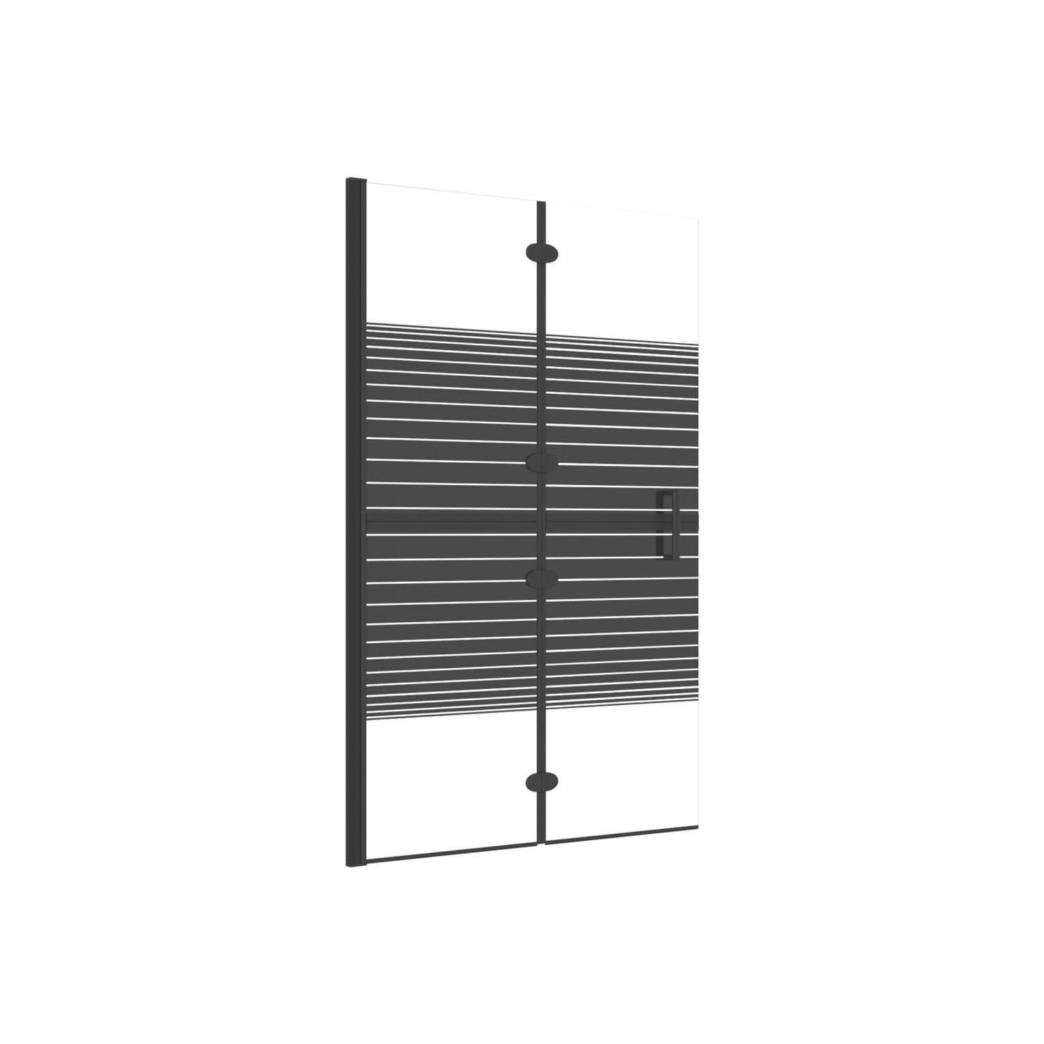 vidaXL Folding Shower Enclosure ESG 80x140 cm Black