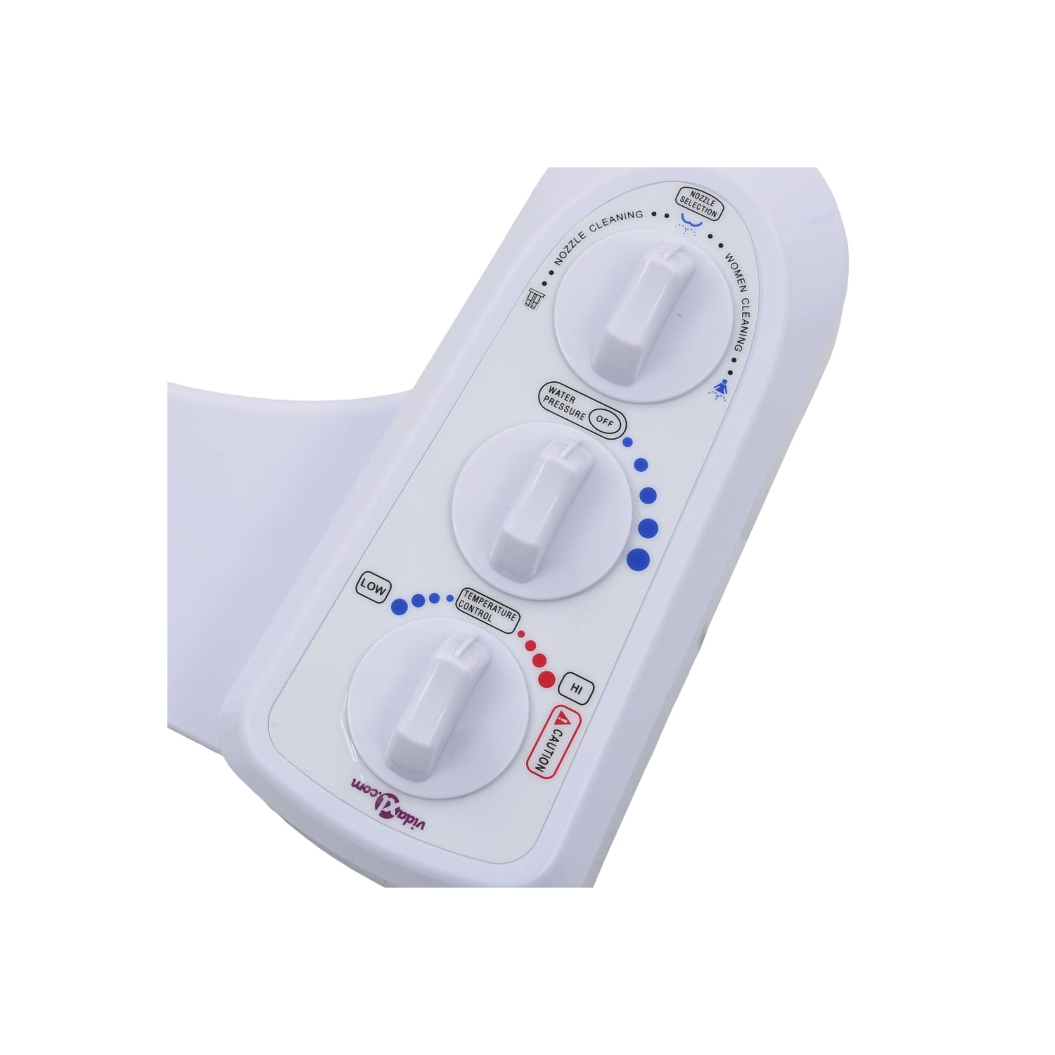 vidaXL Bidet Toilet Seat Attachment Hot Cold Water Dual Nozzles