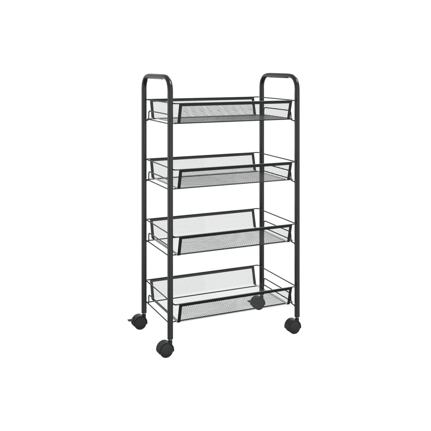 vidaXL 4-Tier Kitchen Trolley Black 46x26x85 cm Iron