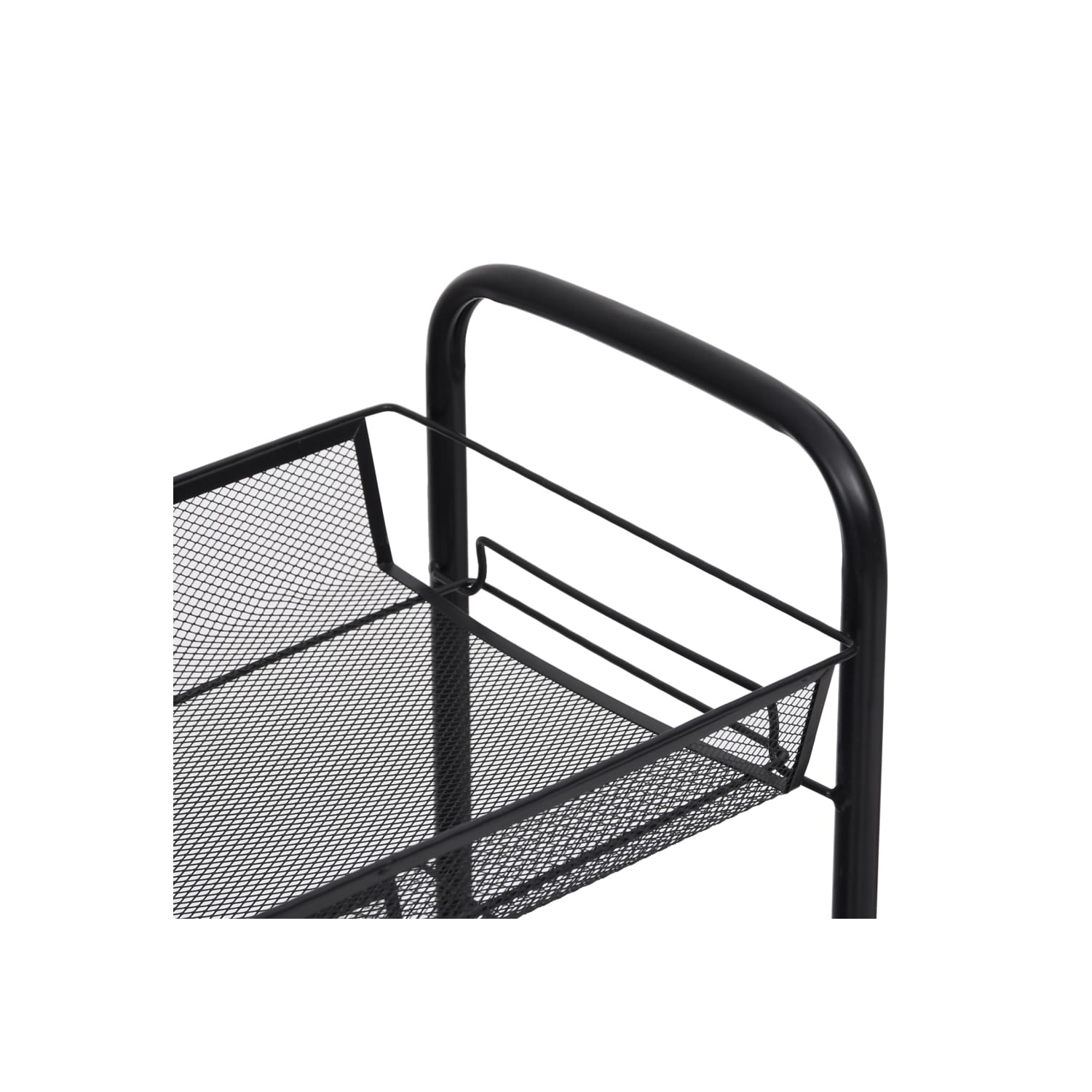 vidaXL 4-Tier Kitchen Trolley Black 46x26x85 cm Iron