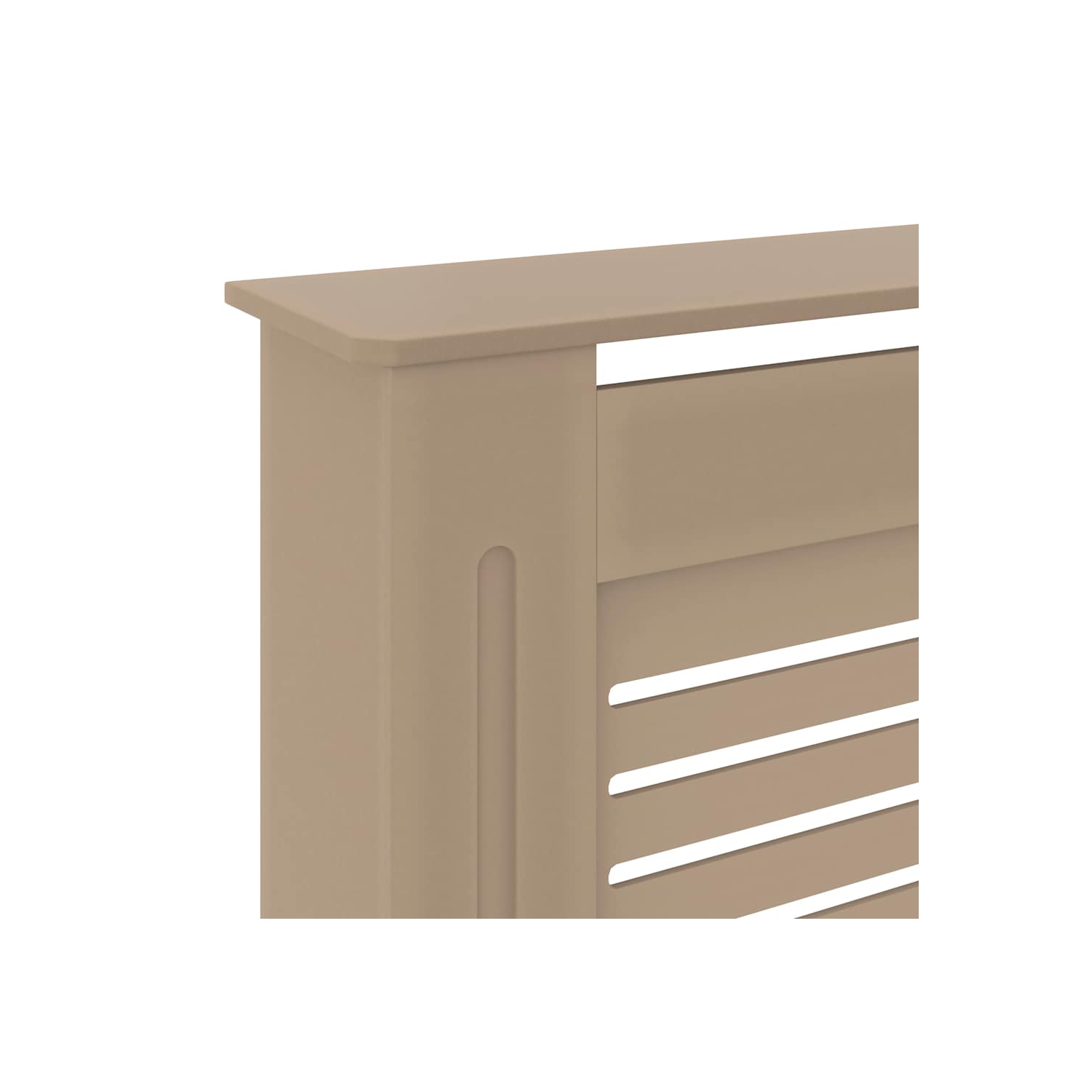 vidaXL Radiator Cover with Top Shelf, Hide Cluttered Pipes, MDF, 55.5-80.7''x7.5''x32.1'', Brown