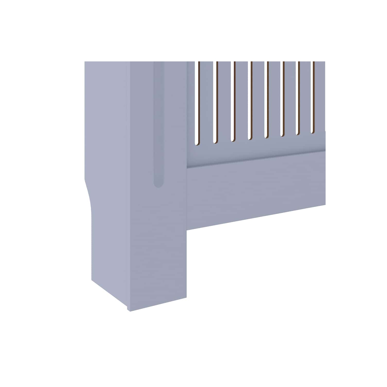 vidaXL Radiator Cover with Top Storage Shelf, Heater Cover, MDF, 55.5-80.7''x7.5''x32.1'', Gray