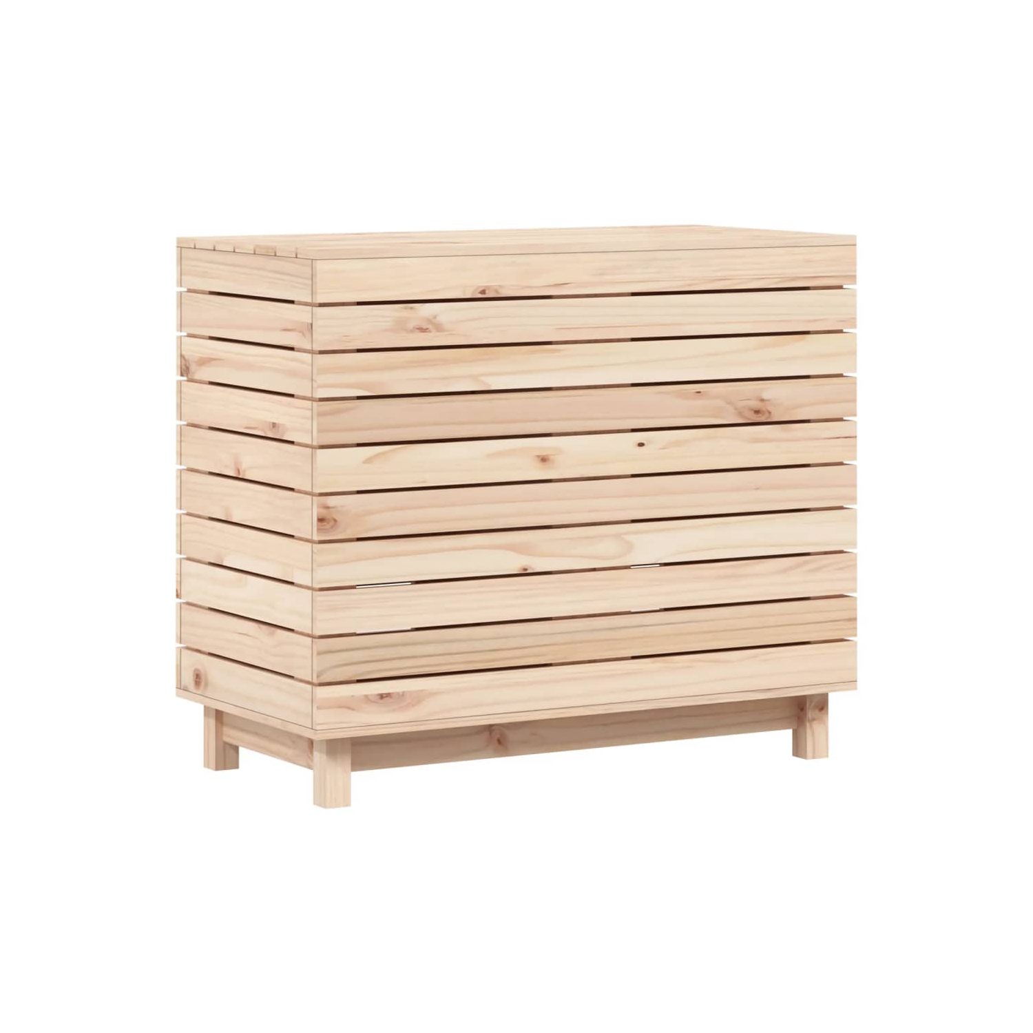 VidaXL panier à linge 88.5x44x76&nbsp;cm Pin massif