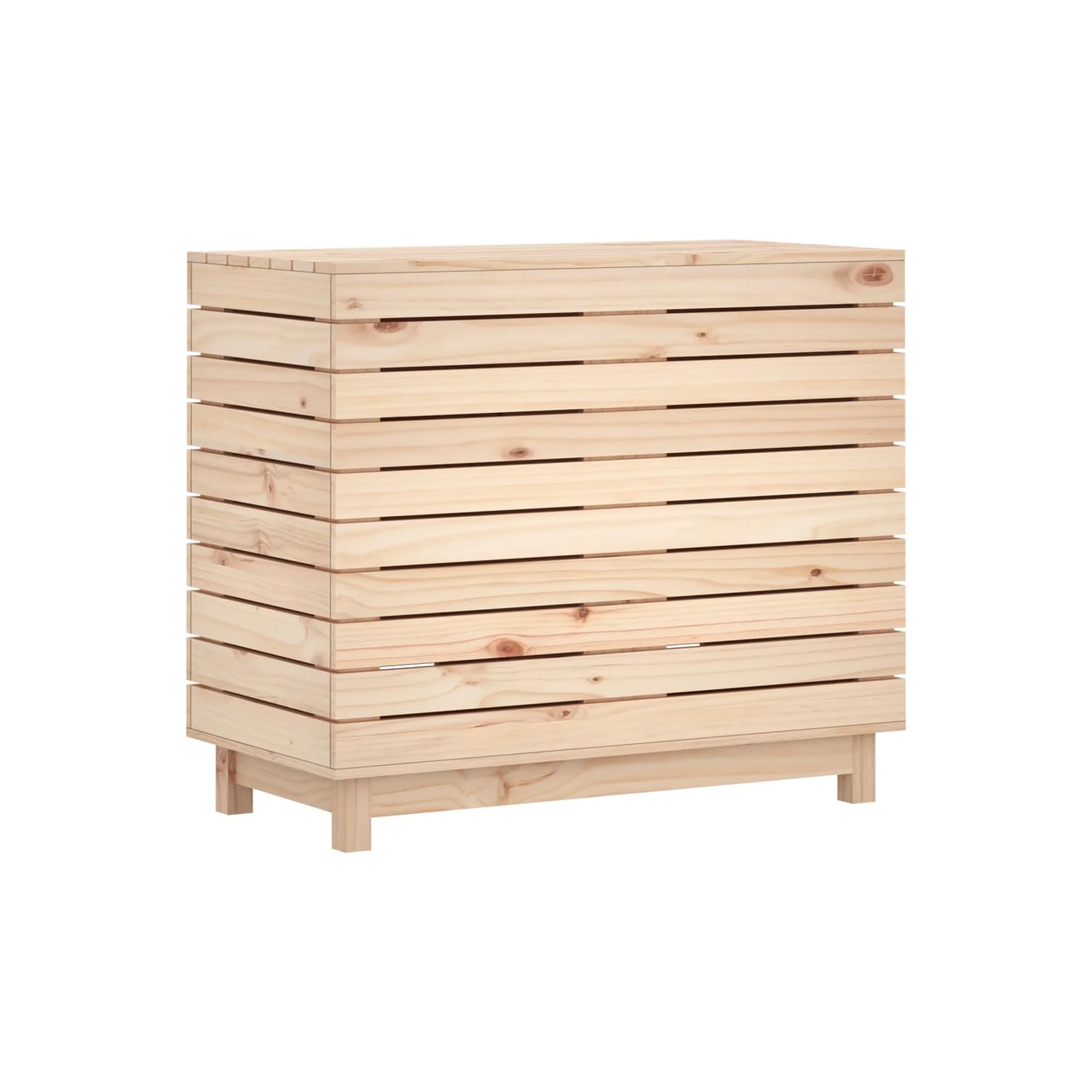 VidaXL panier à linge 88.5x44x76&nbsp;cm Pin massif