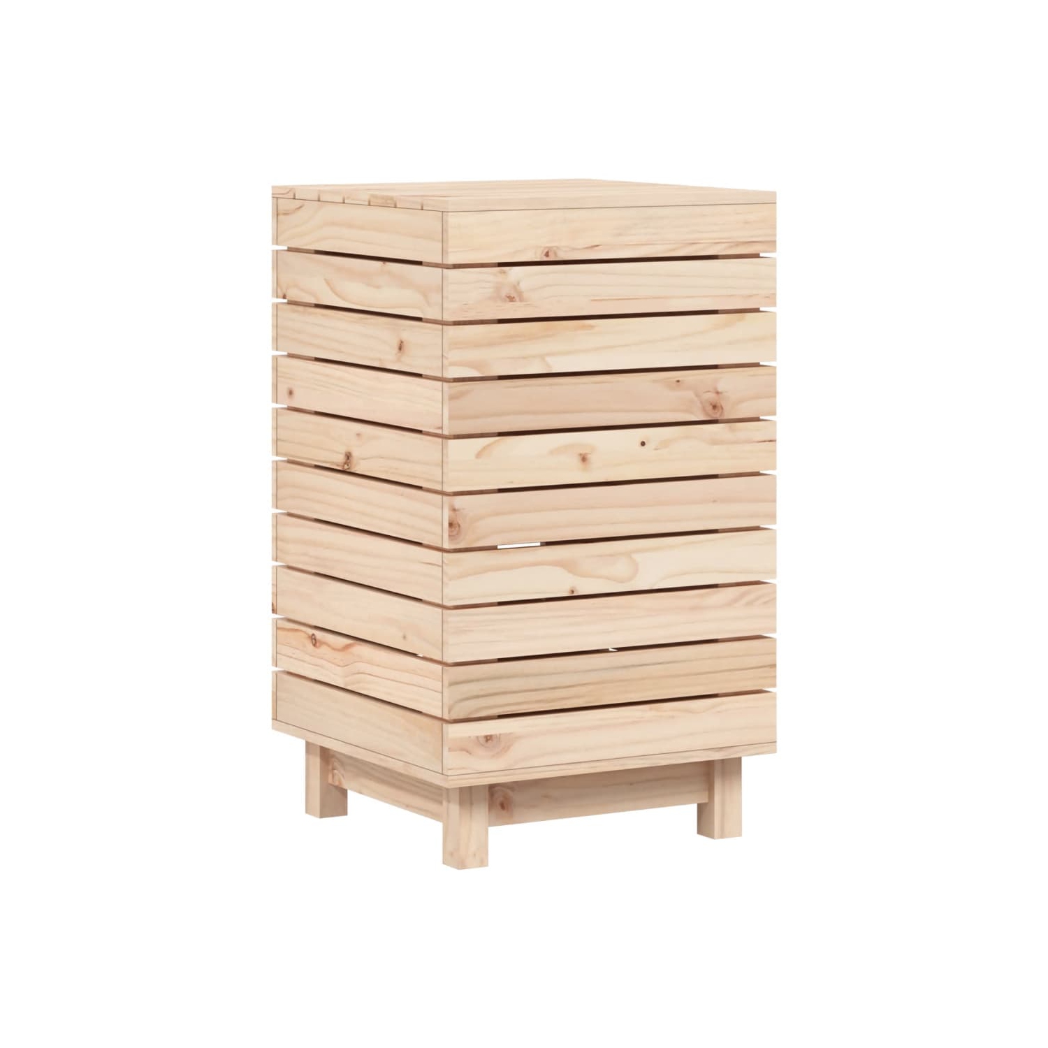 VidaXL panier à linge en pin massif de 44x44x76&nbsp;cm