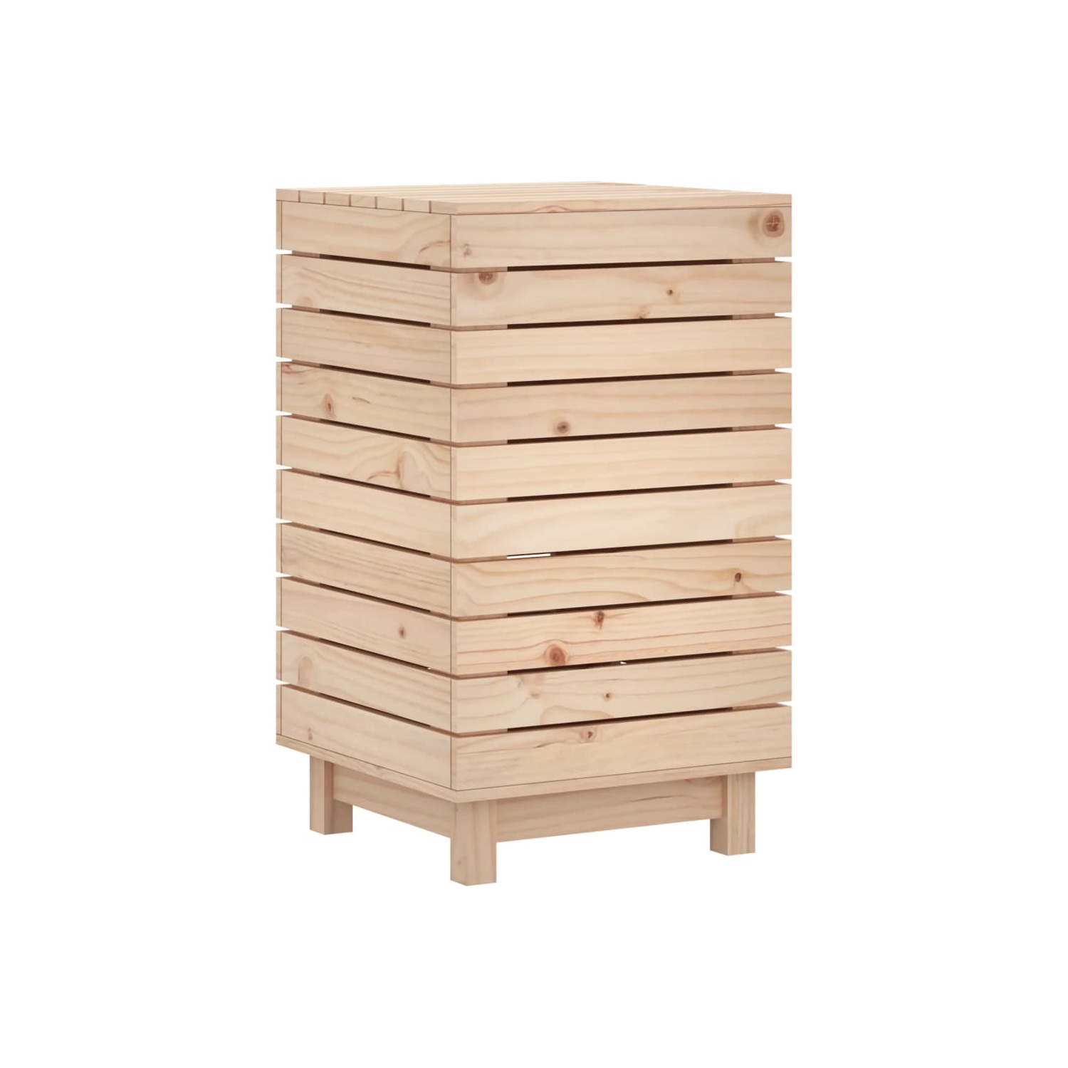 VidaXL panier à linge en pin massif de 44x44x76&nbsp;cm