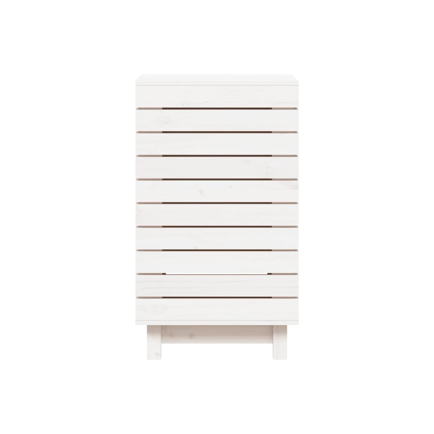 VidaXL panier à linge blanc 44x44x76&nbsp;cm pin massif