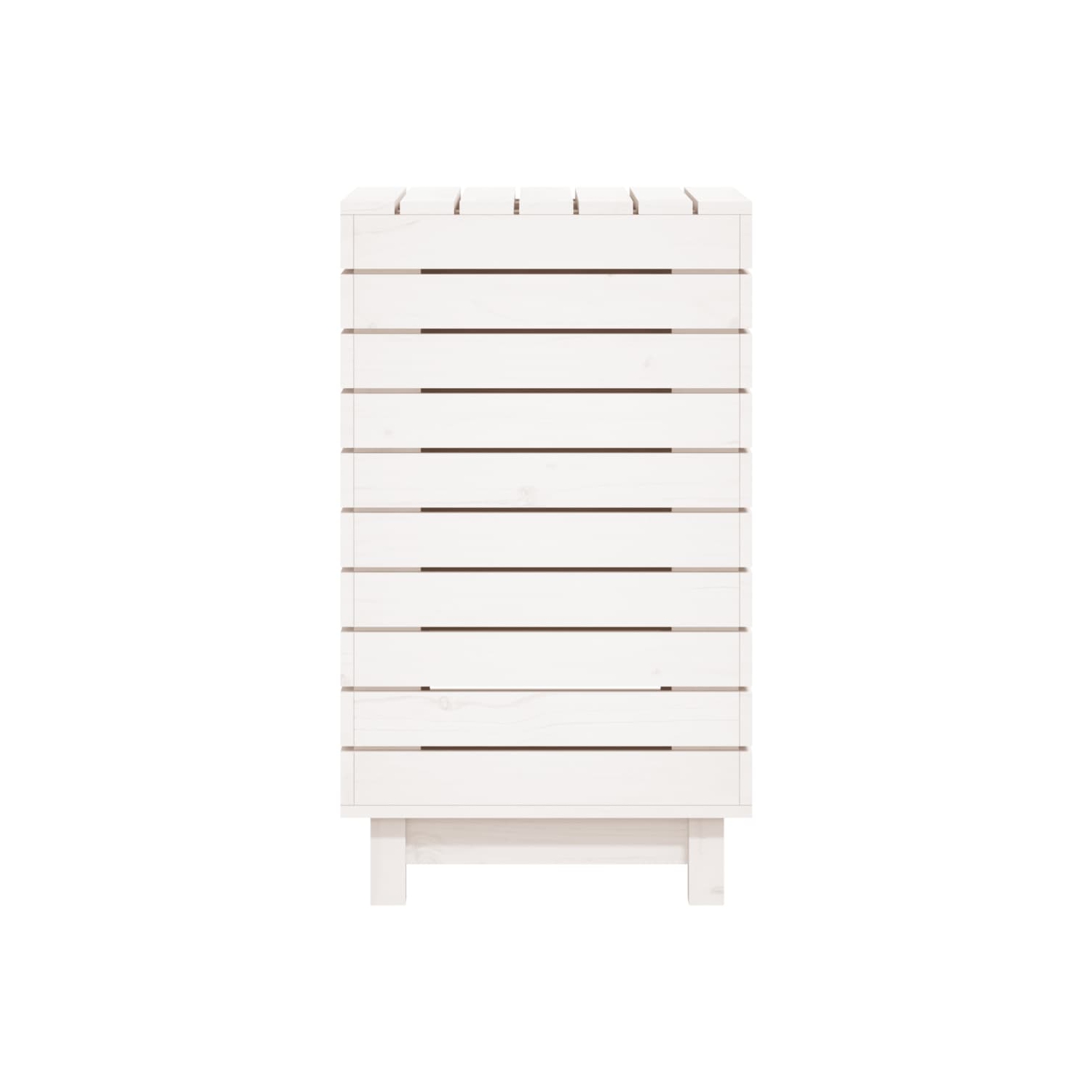 VidaXL panier à linge blanc 44x44x76&nbsp;cm pin massif