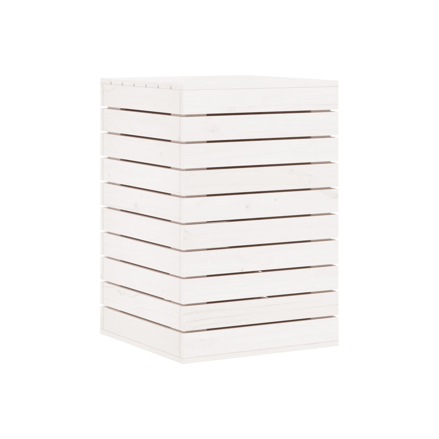 VidaXL panier à linge blanc 44x44x66&nbsp;cm pin massif