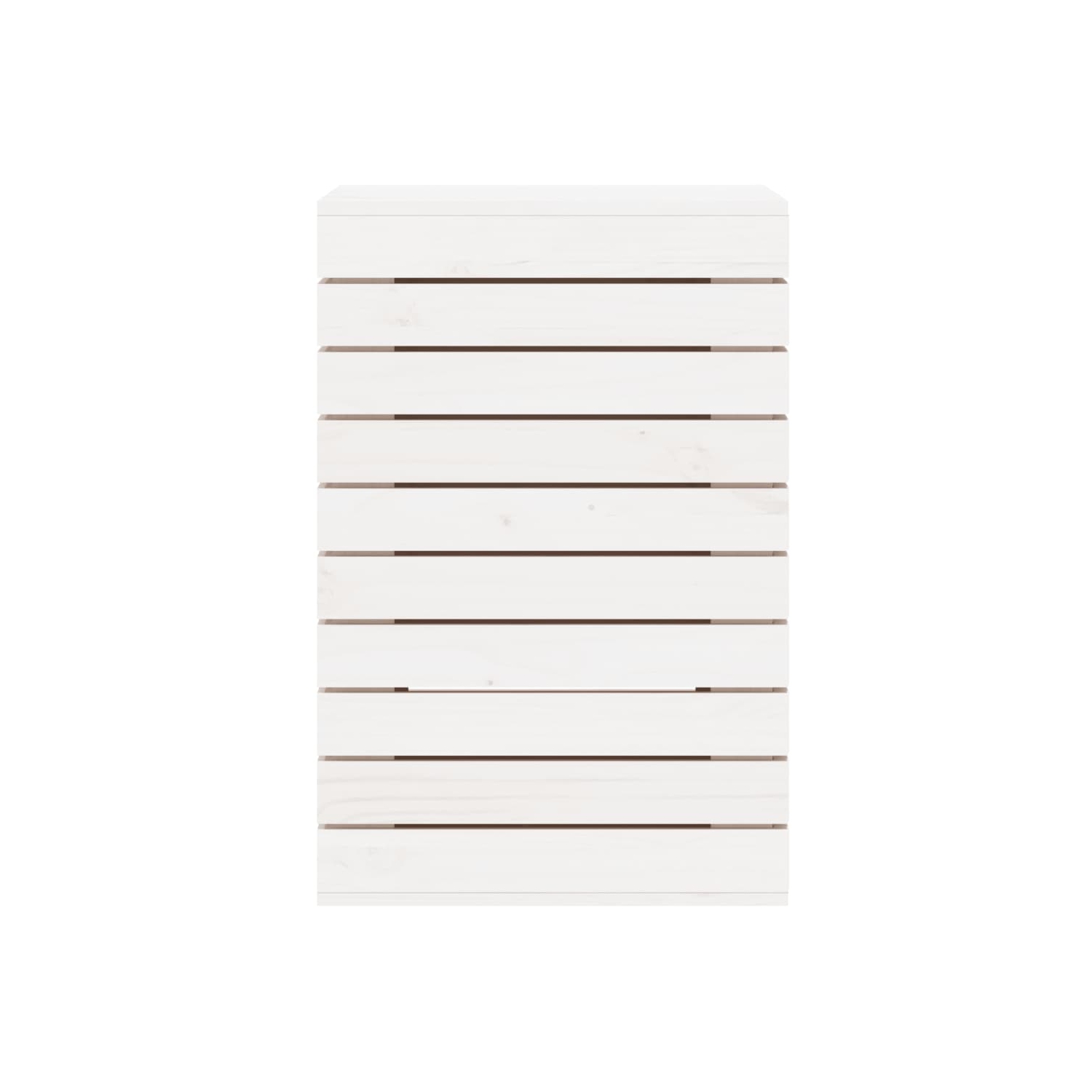 VidaXL panier à linge blanc 44x44x66&nbsp;cm pin massif