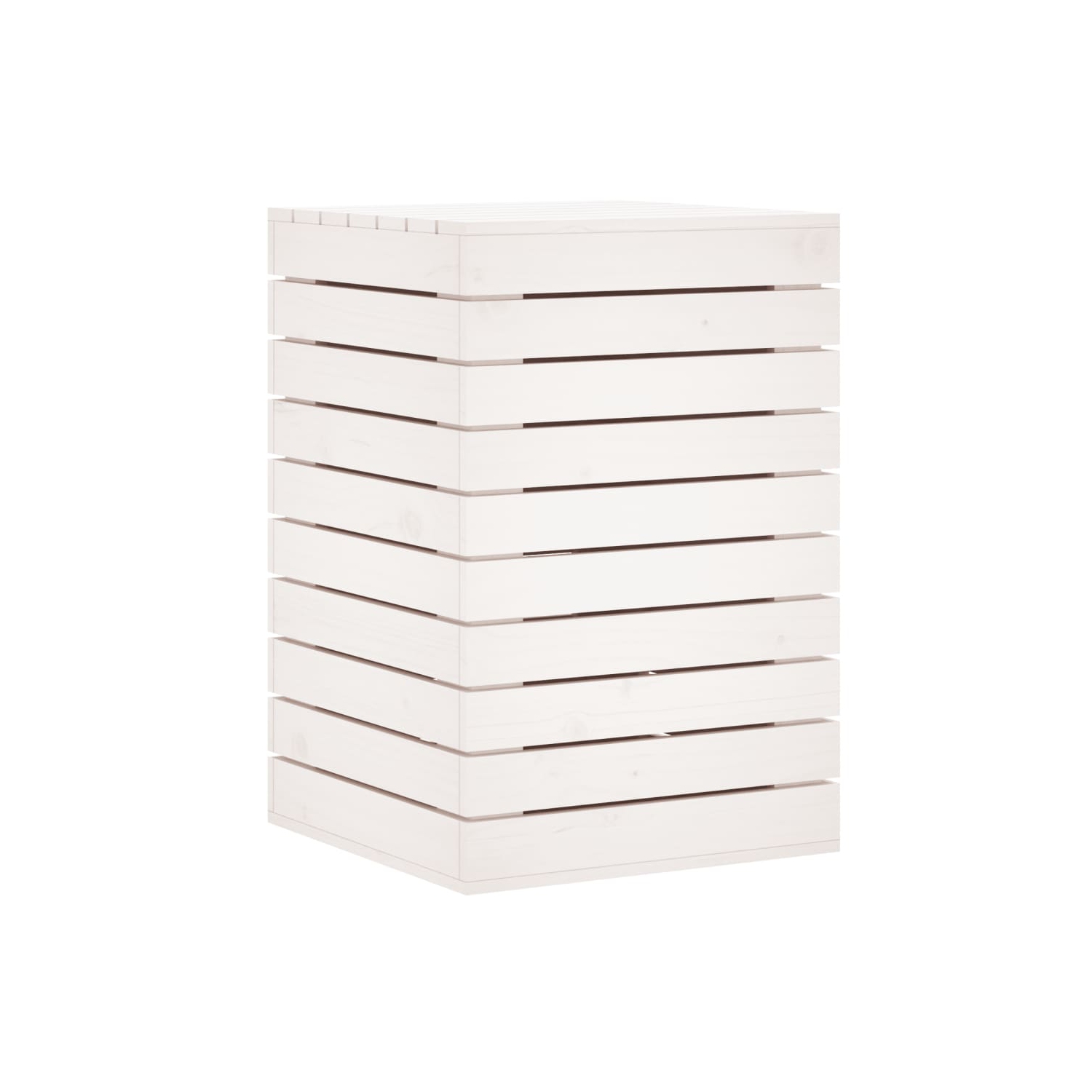 VidaXL panier à linge blanc 44x44x66&nbsp;cm pin massif