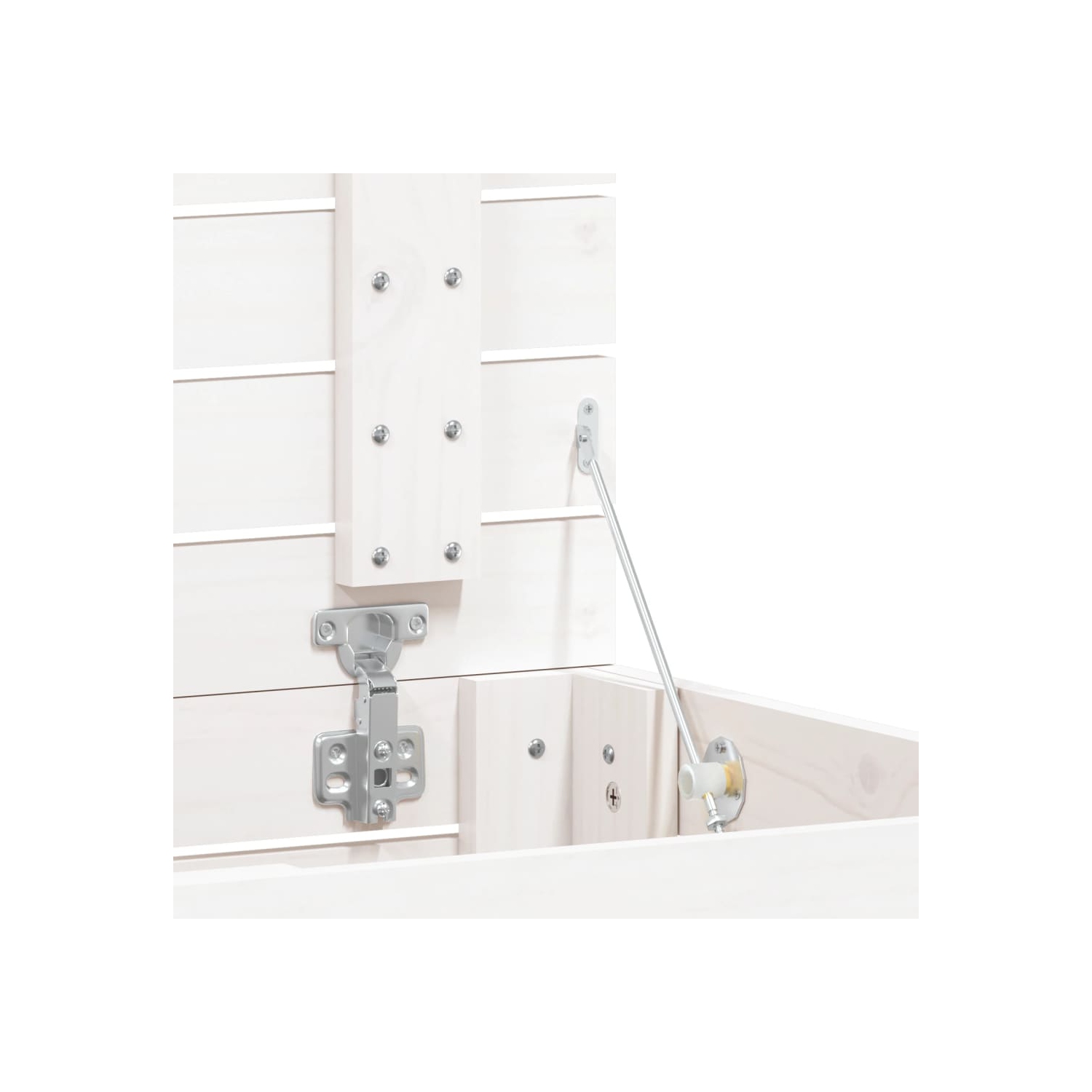 VidaXL panier à linge blanc 44x44x66&nbsp;cm pin massif